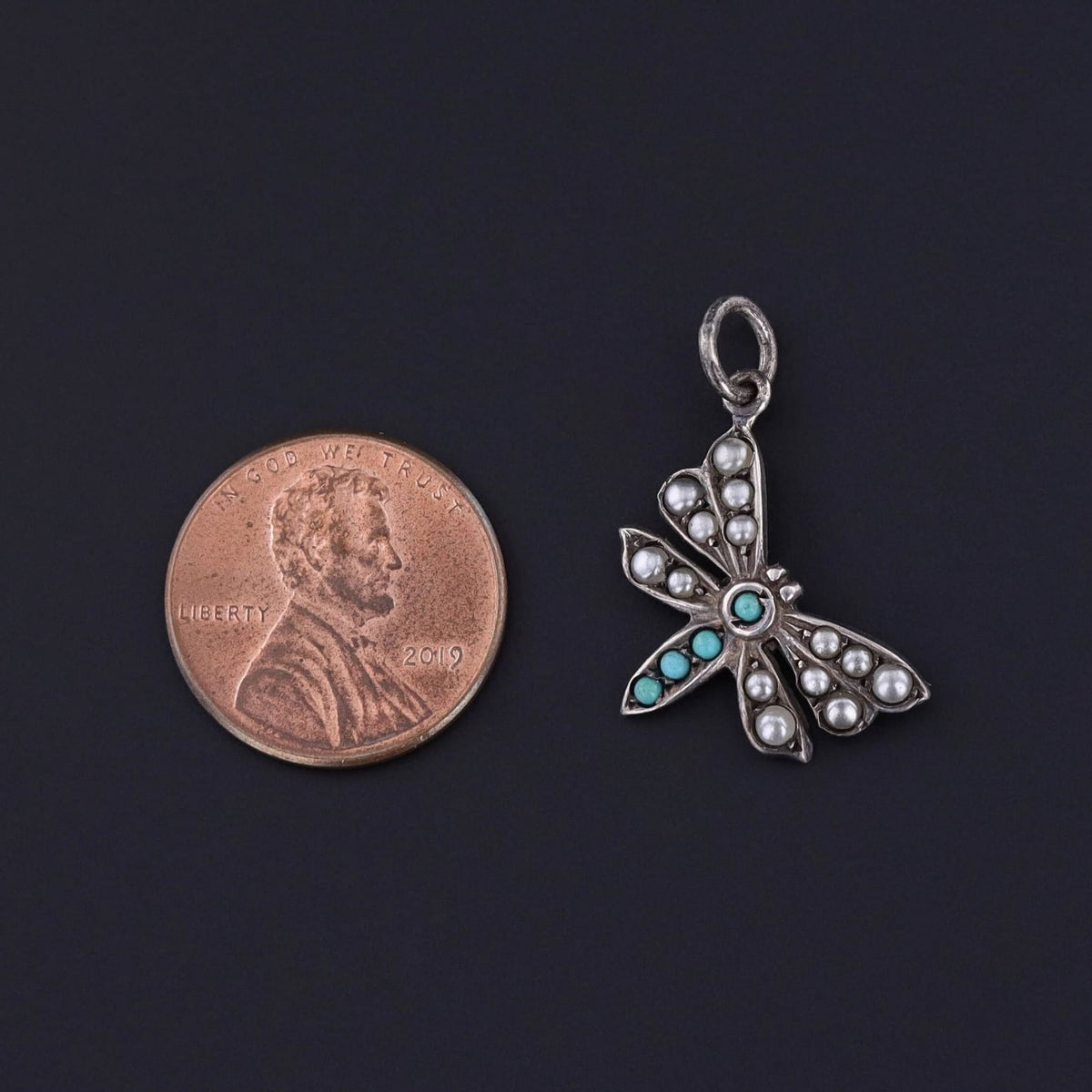 Vintage Butterfly Charm of Silver - Trademark Antiques