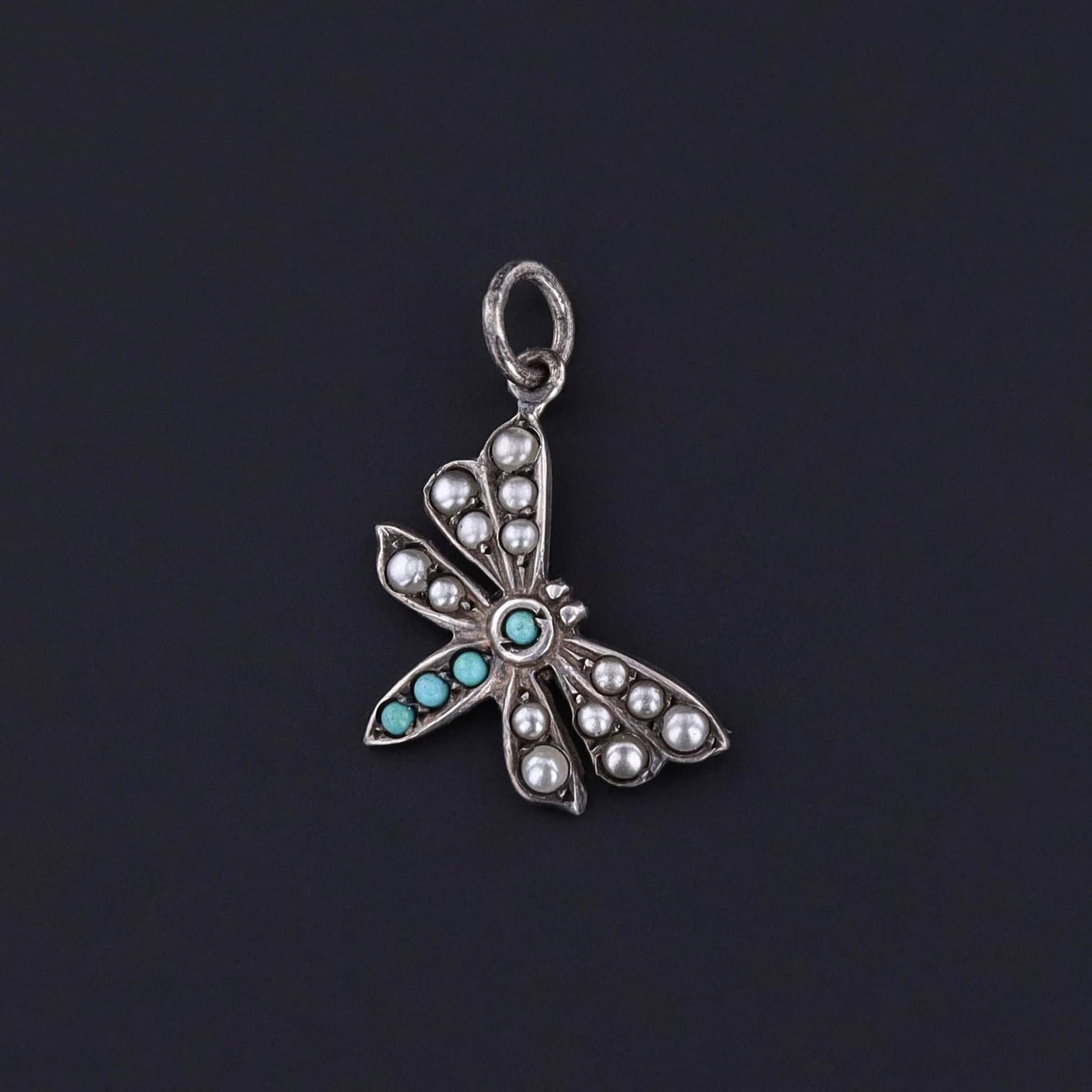 Vintage Butterfly Charm of Silver - Trademark Antiques