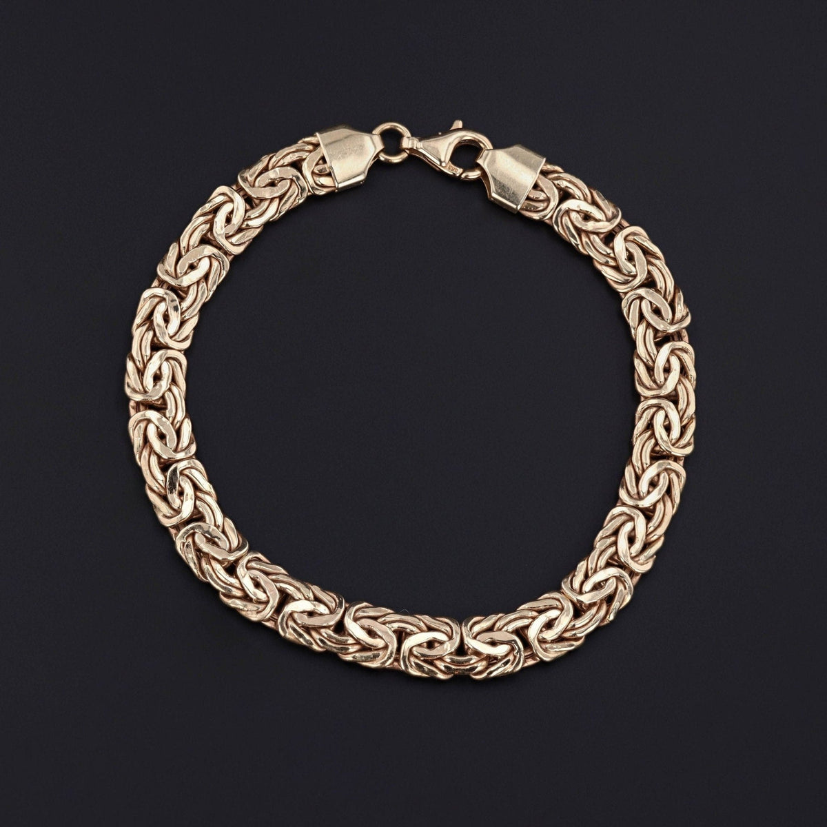 Vintage Byzantine Link Bracelet of 14k Gold - Trademark Antiques