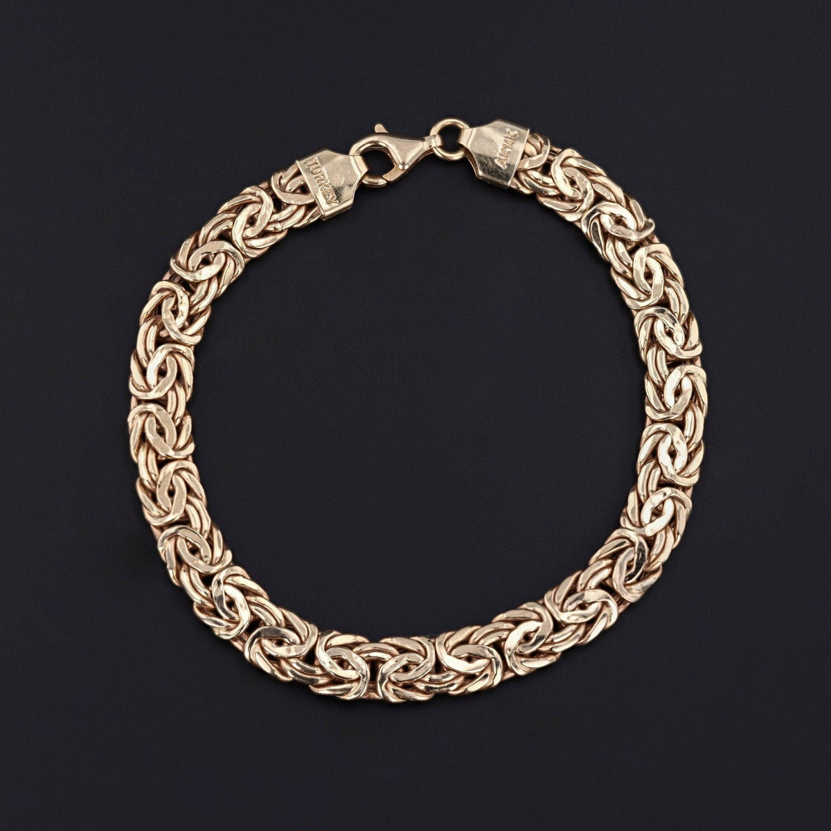 Vintage Byzantine Link Bracelet of 14k Gold - Trademark Antiques