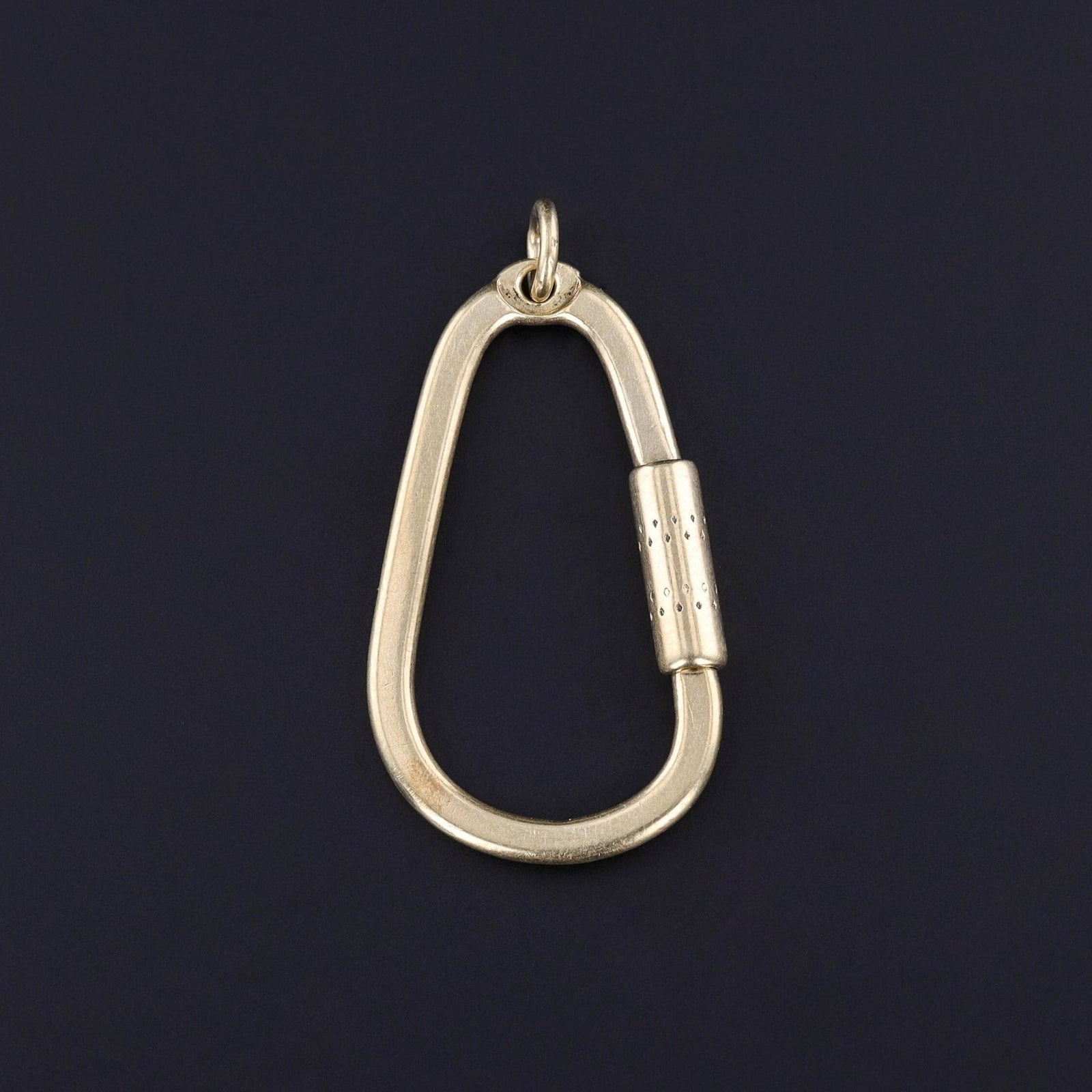 Vintage Carabiner Lock or Charm Holder of 14k Gold - Trademark Antiques