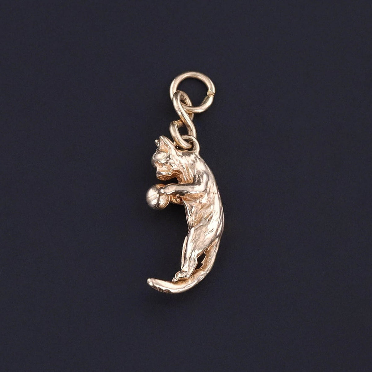 Vintage Cat Charm of 14k Gold - Trademark Antiques