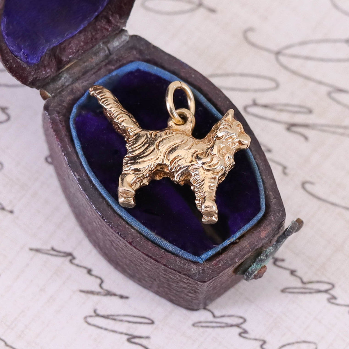 Vintage Cat Charm of 14k Gold - Trademark Antiques