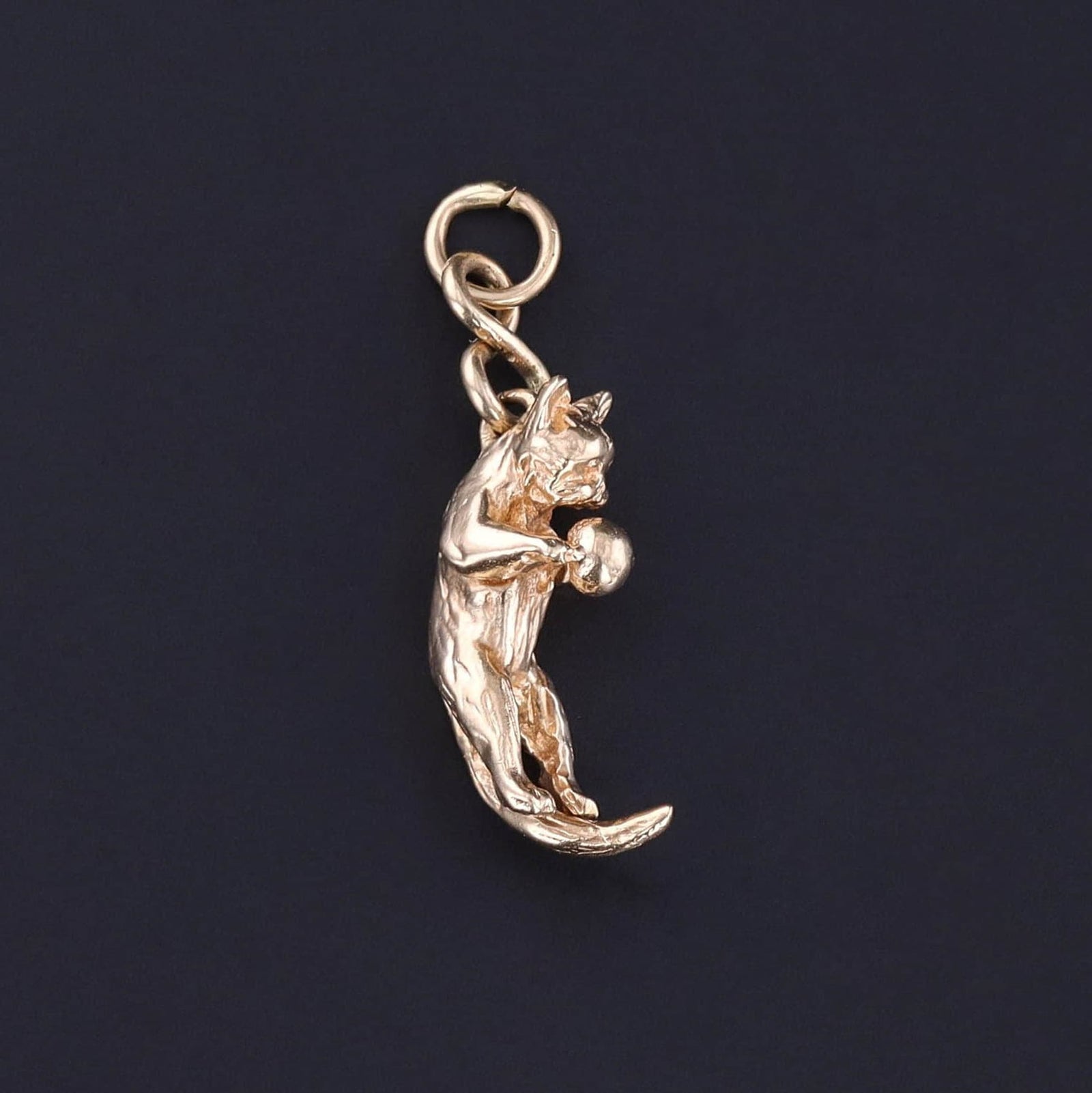 Vintage Cat Charm of 14k Gold - Trademark Antiques