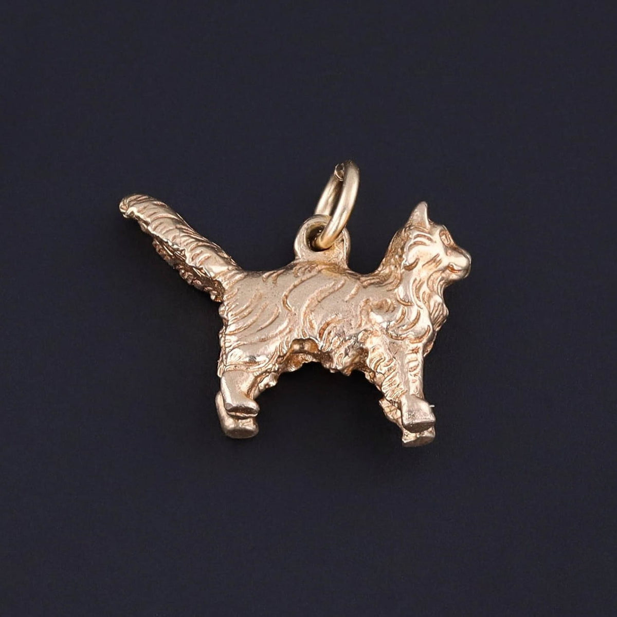 Vintage Cat Charm of 14k Gold - Trademark Antiques