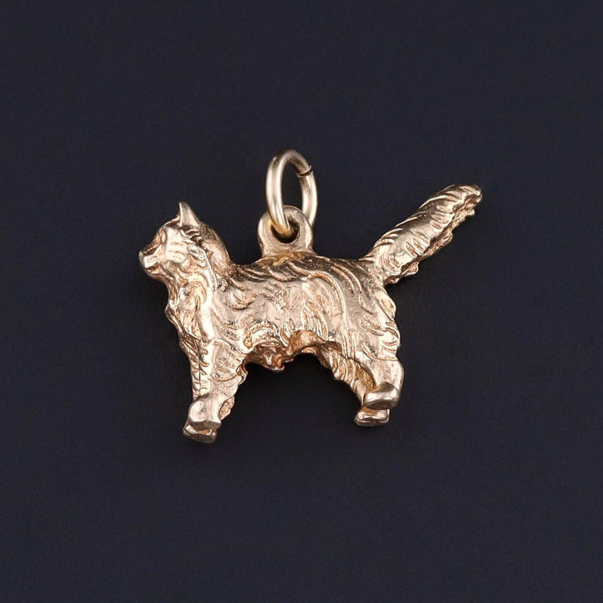 Vintage Cat Charm of 14k Gold - Trademark Antiques