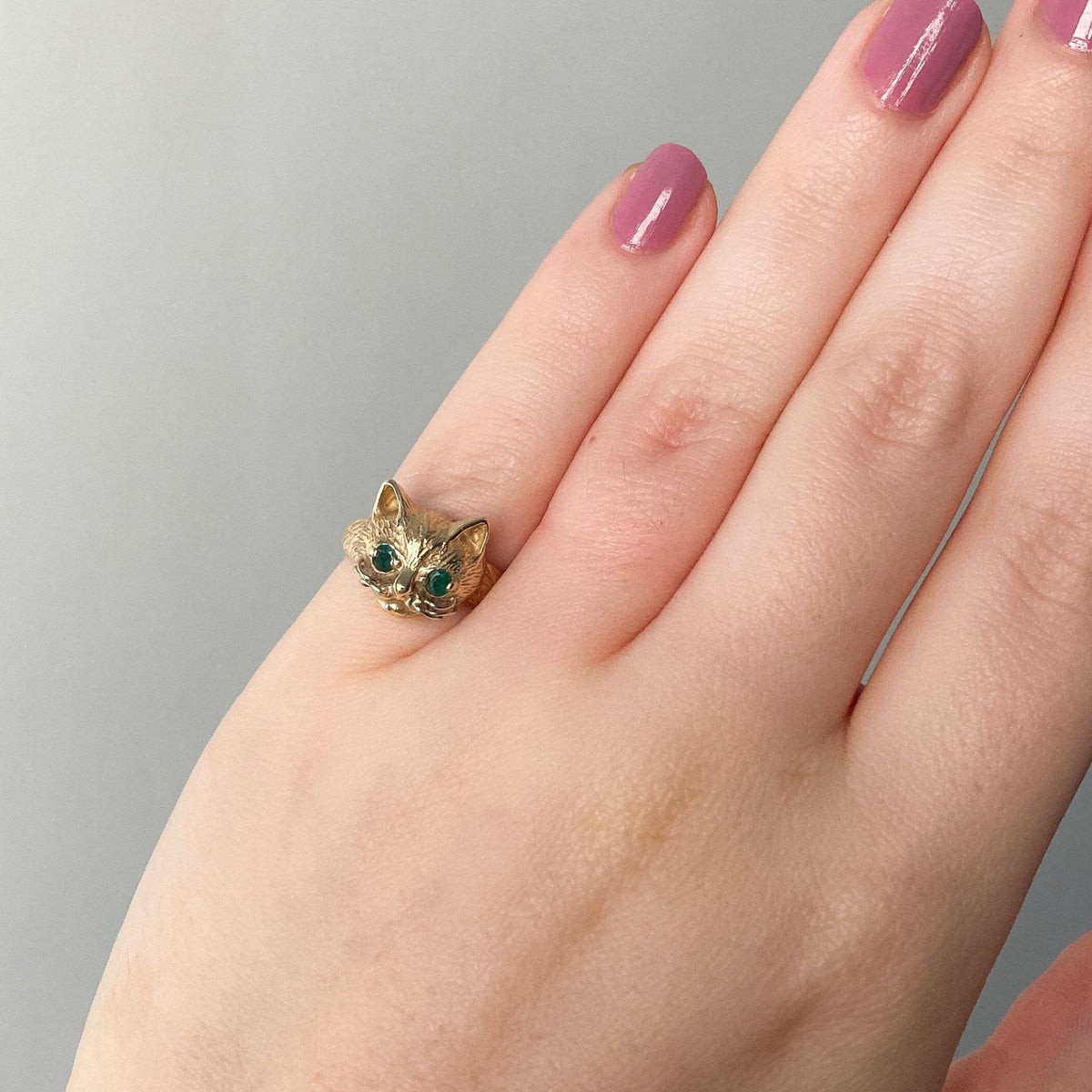 Vintage Cat Ring of 14k Gold - Trademark Antiques