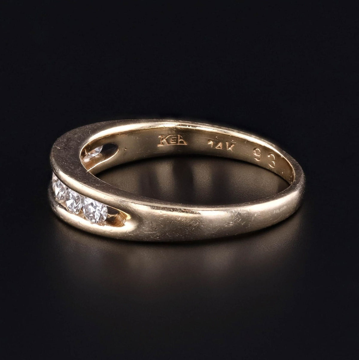 Vintage Channel Set Diamond Band of 14k Gold - Trademark Antiques