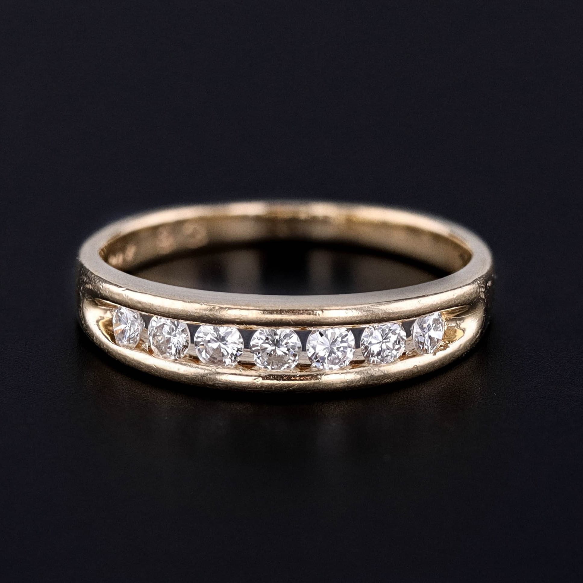 Vintage Channel Set Diamond Band of 14k Gold - Trademark Antiques