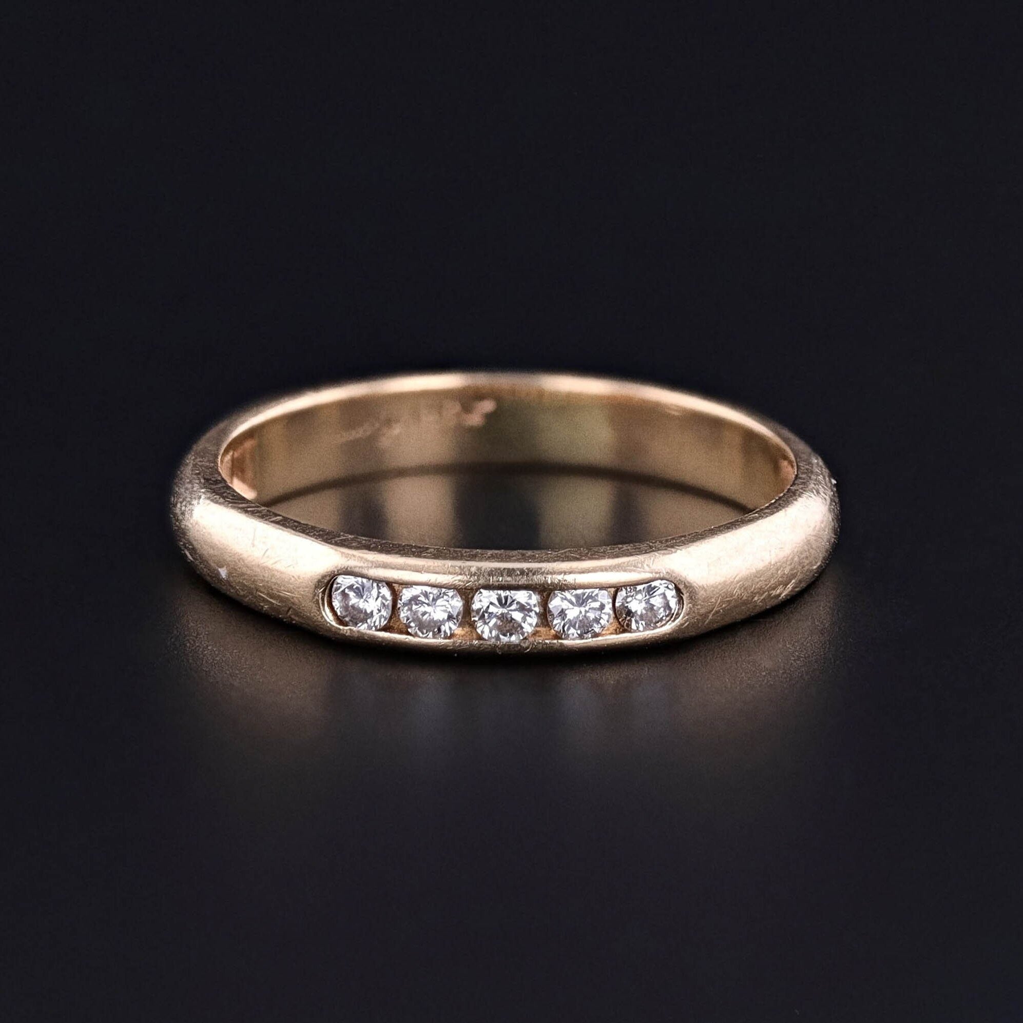 Vintage Channel Set Diamond Band of 14k Gold - Trademark Antiques