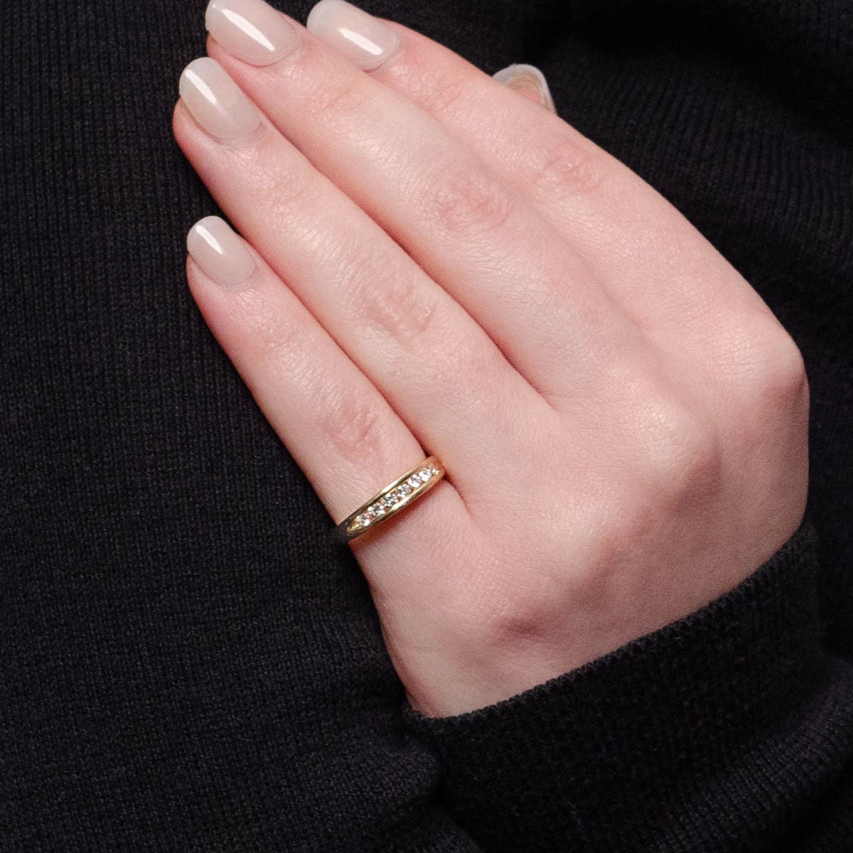 Vintage Channel Set Diamond Band of 14k Gold - Trademark Antiques