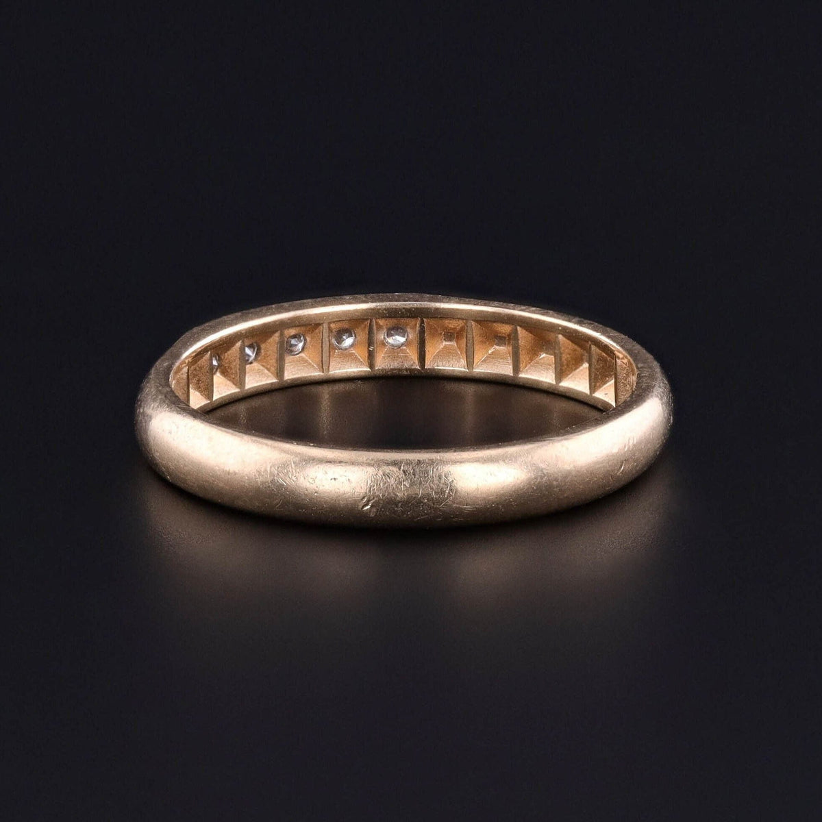 Vintage Channel Set Diamond Band of 14k Gold - Trademark Antiques