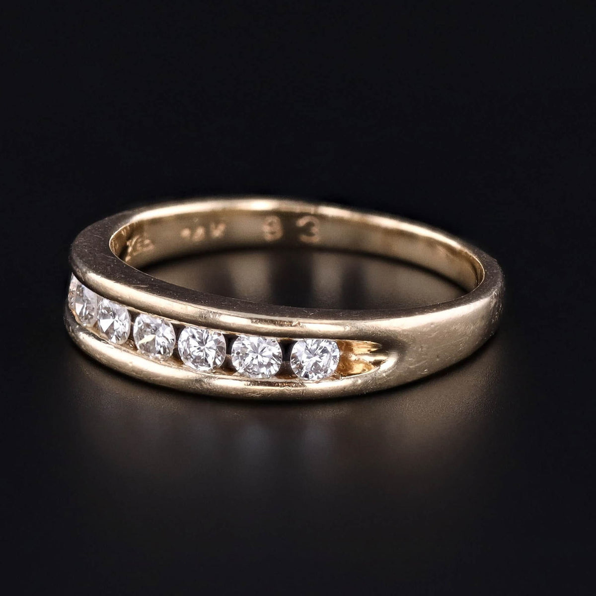 Vintage Channel Set Diamond Band of 14k Gold - Trademark Antiques