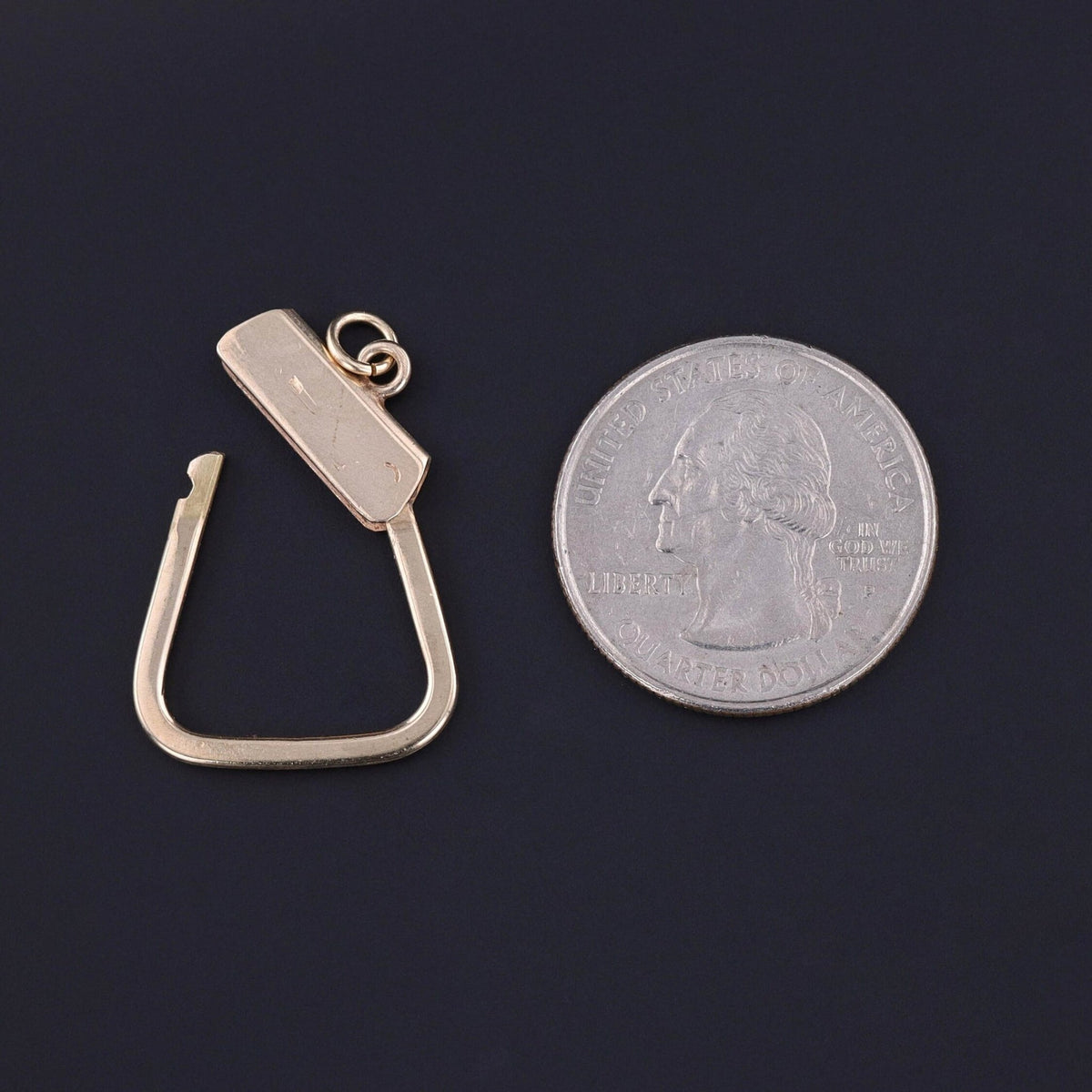 Vintage Charm Holder Pendant of 14k Gold - Trademark Antiques