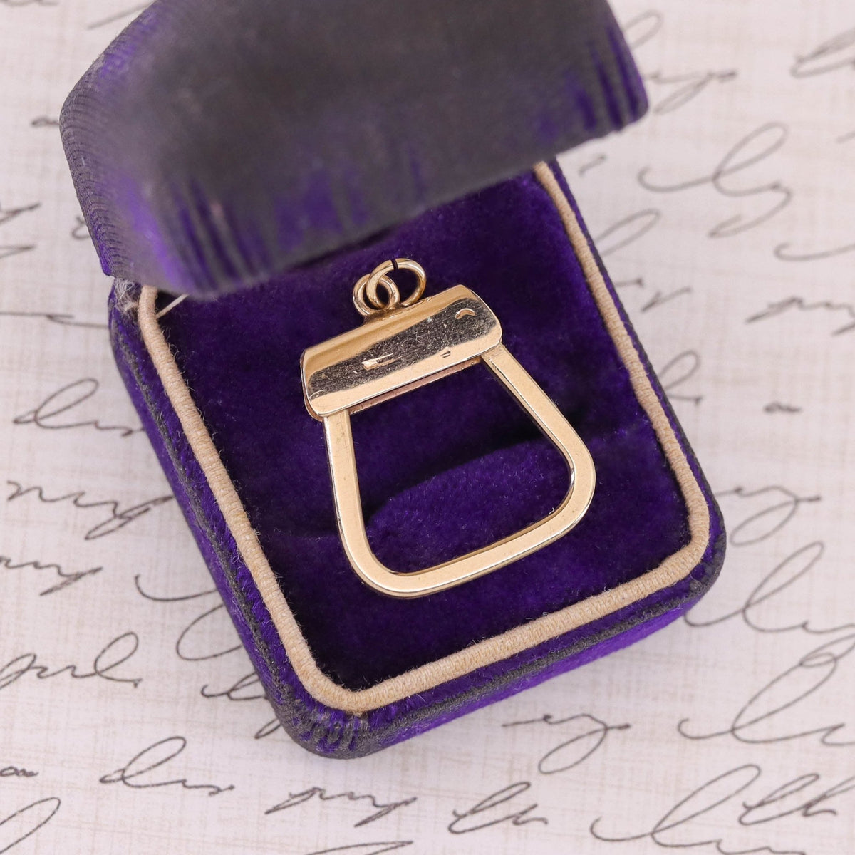 Vintage Charm Holder Pendant of 14k Gold - Trademark Antiques