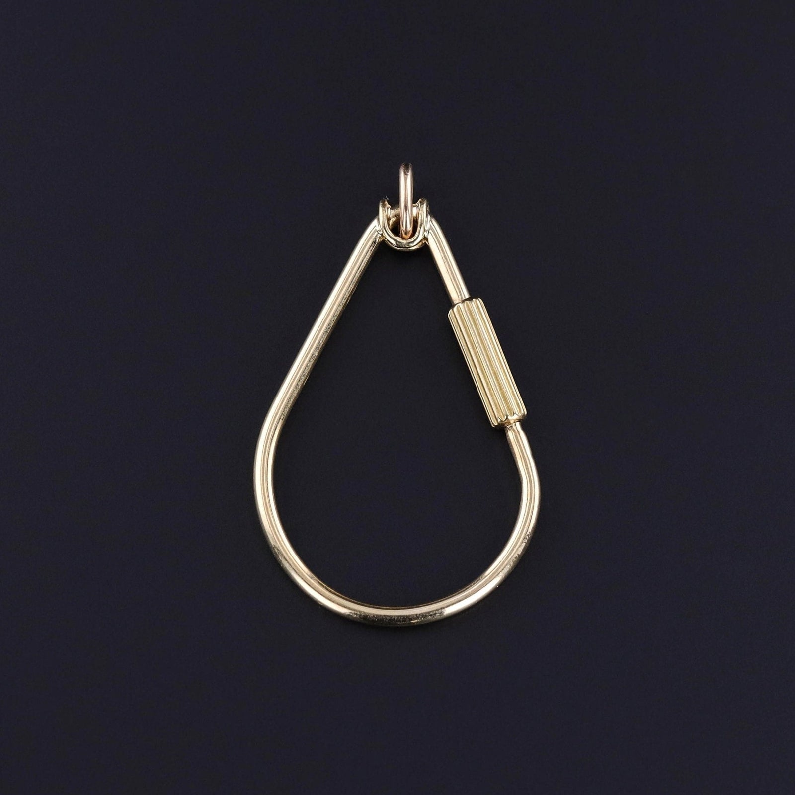 Vintage Charm Holder Pendant of 18k Gold - Trademark Antiques