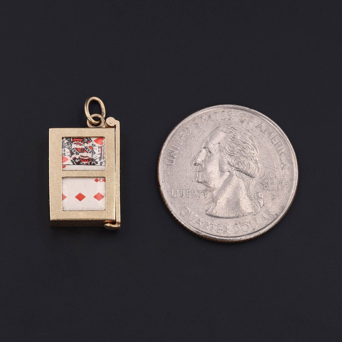 Vintage Charm of Mini Playing Cards in 14k Gold - Trademark Antiques