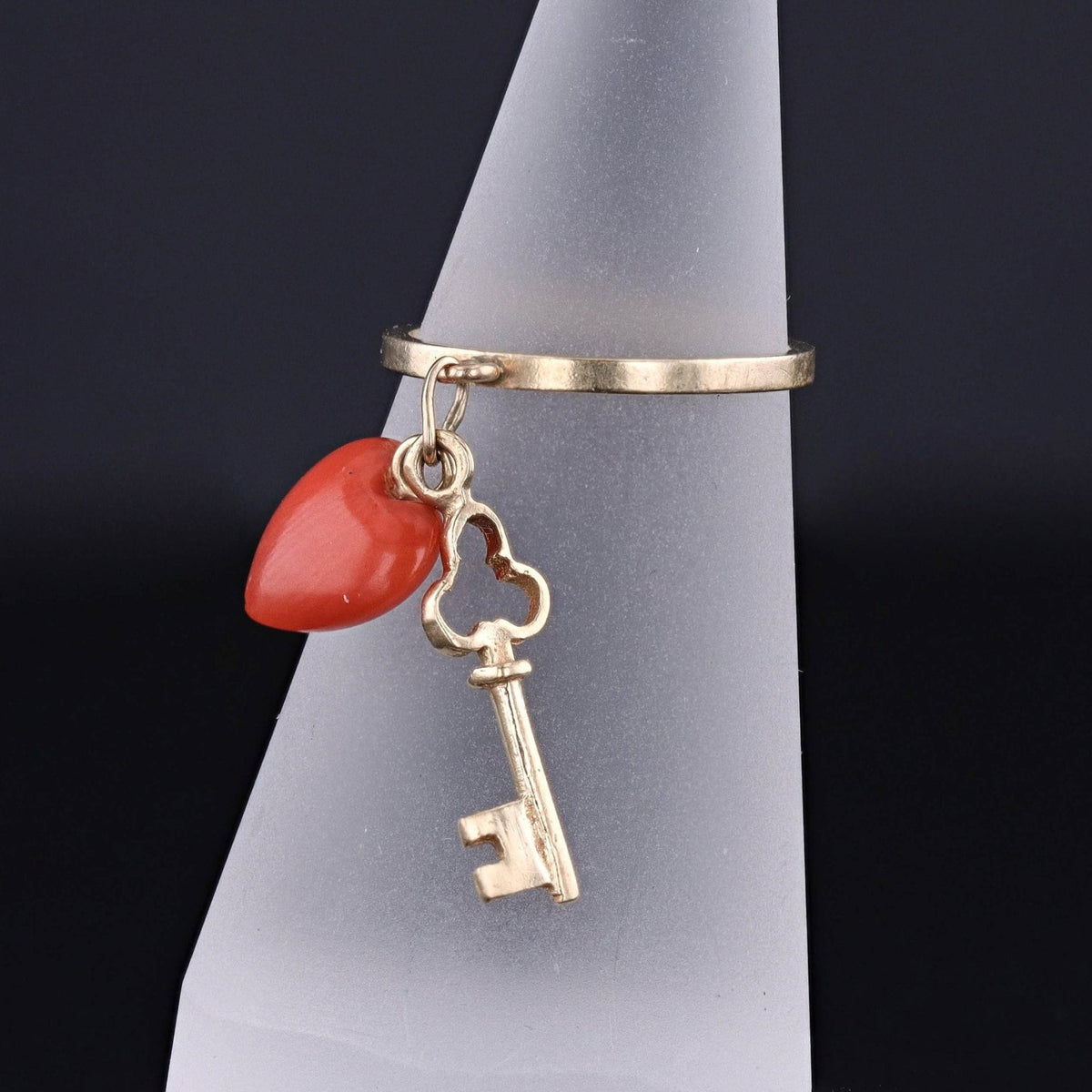 Vintage Charm Ring of 14k Gold - Trademark Antiques