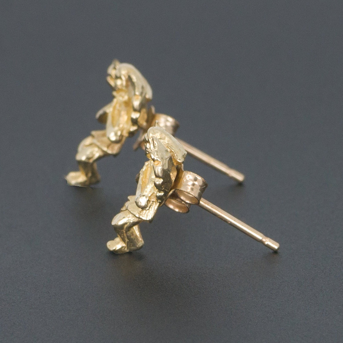 Vintage Cherub Earrings | Gold Cherub Earrings - Trademark Antiques