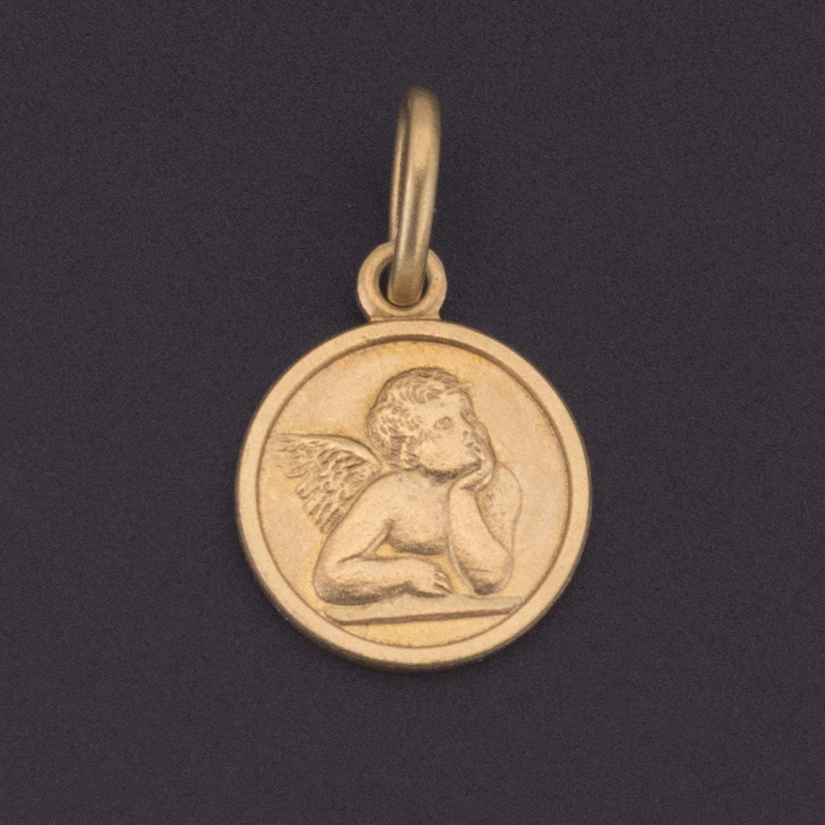 Vintage Cherub Pendant | Gold Cherub Pendant - Trademark Antiques