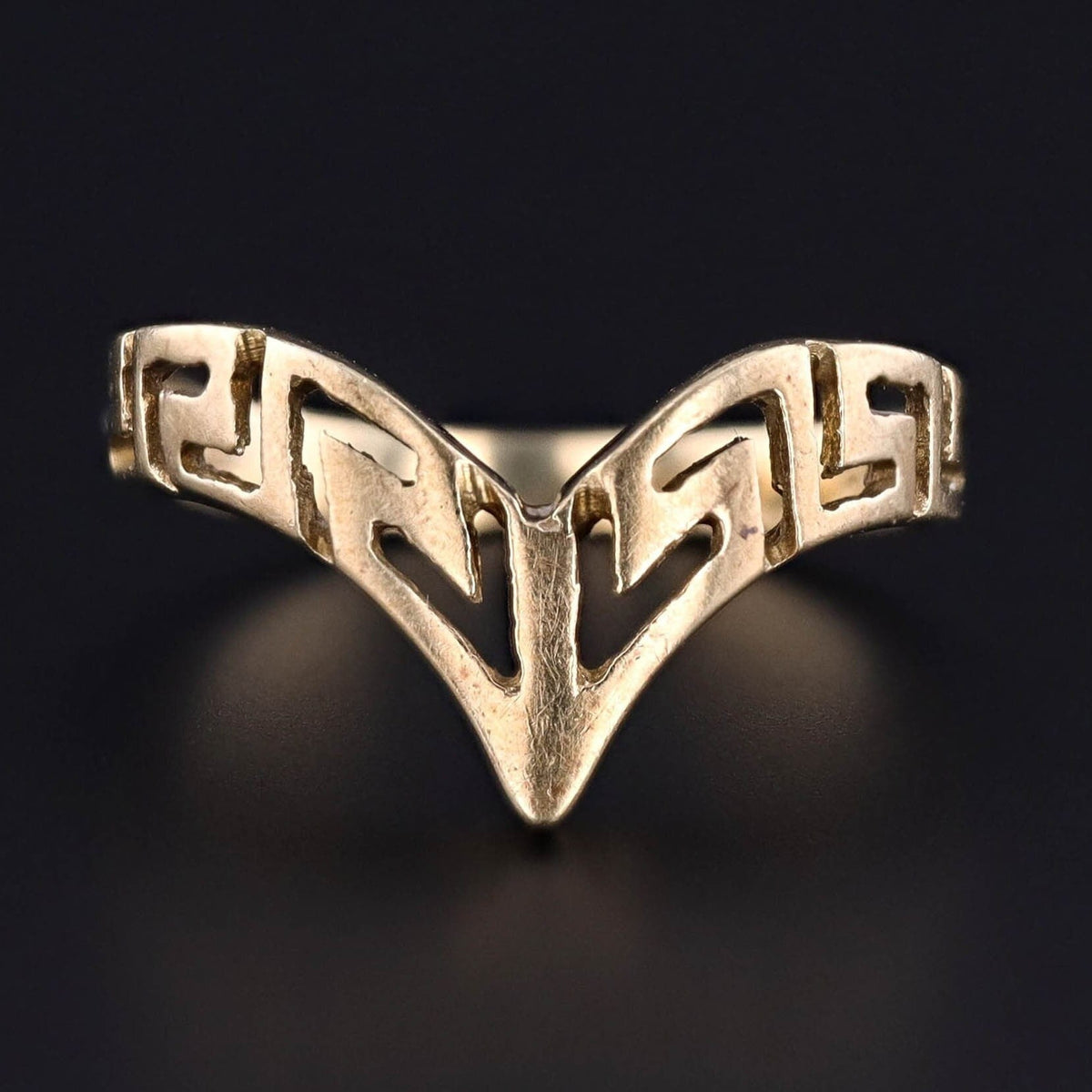 Vintage Chevron Band of 14k Gold - Trademark Antiques