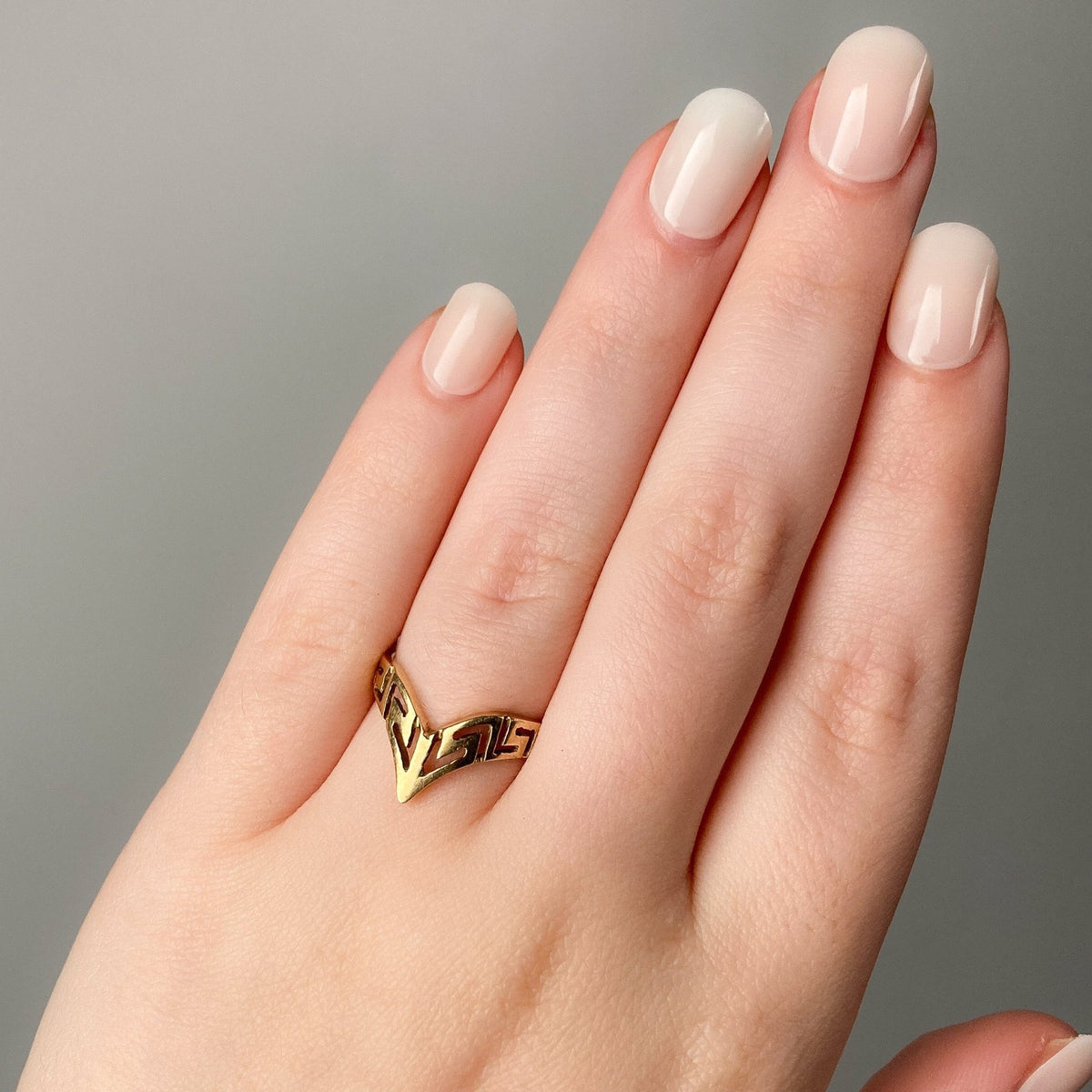 Vintage Chevron Band of 14k Gold - Trademark Antiques