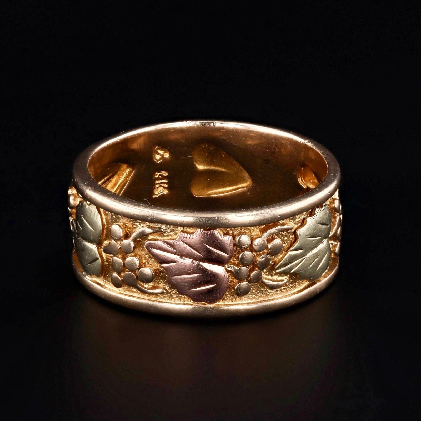 Vintage Cigar Band | 14k Black Hills Gold Band - Trademark Antiques