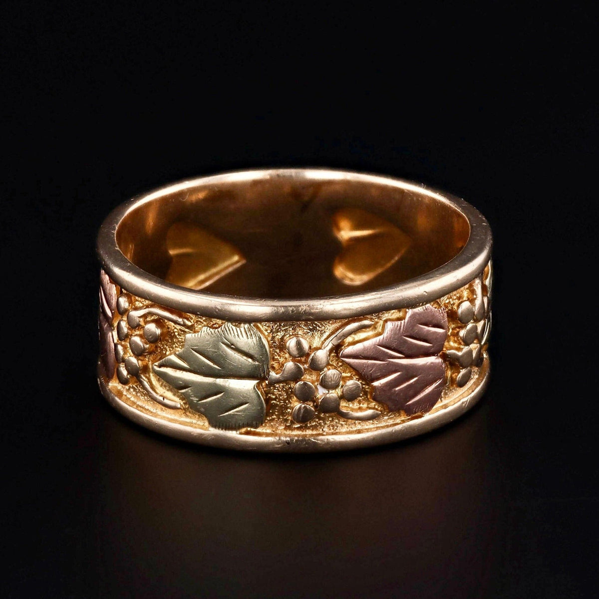 Vintage Cigar Band | 14k Black Hills Gold Band - Trademark Antiques