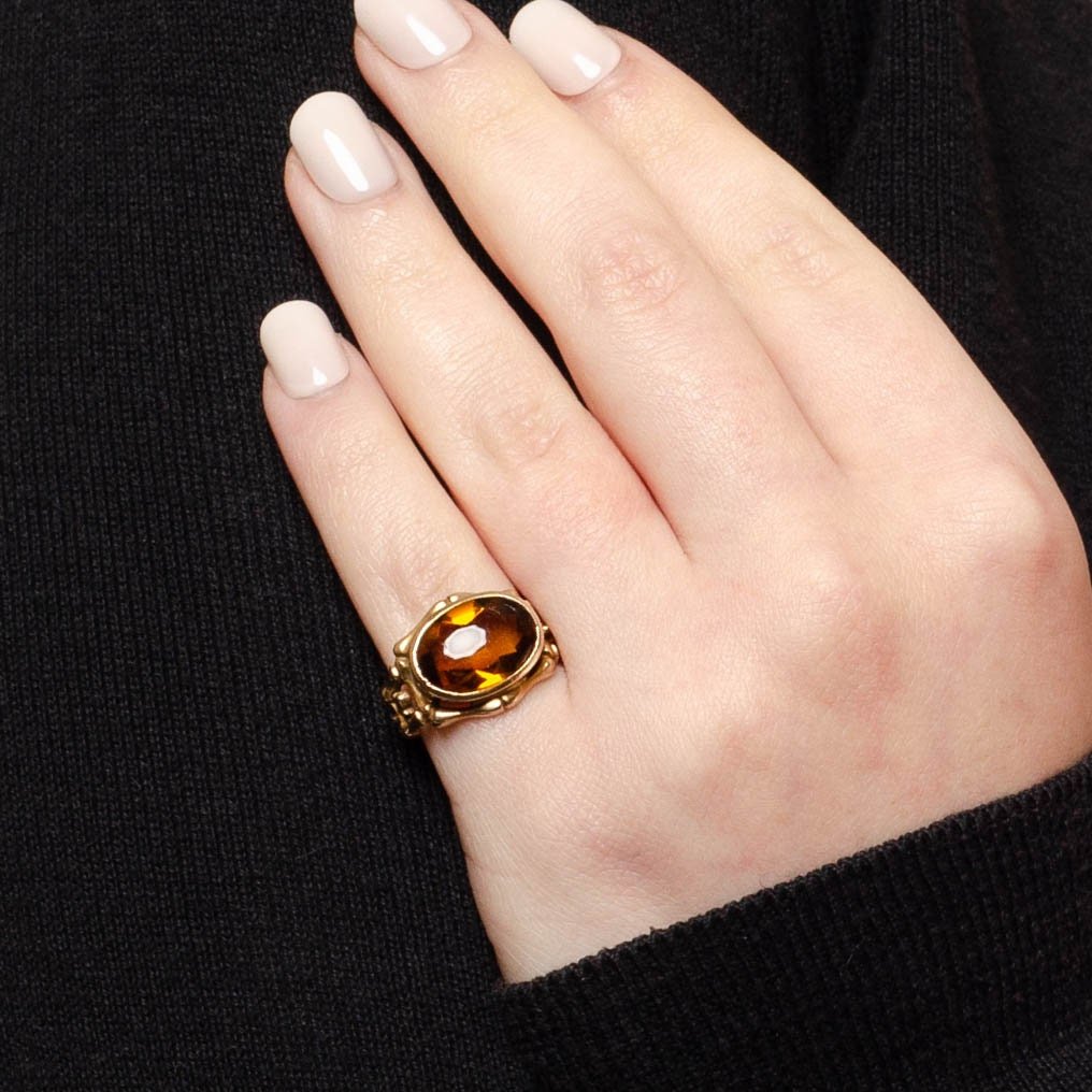 Vintage Citrine Ring of 10k Gold - Trademark Antiques