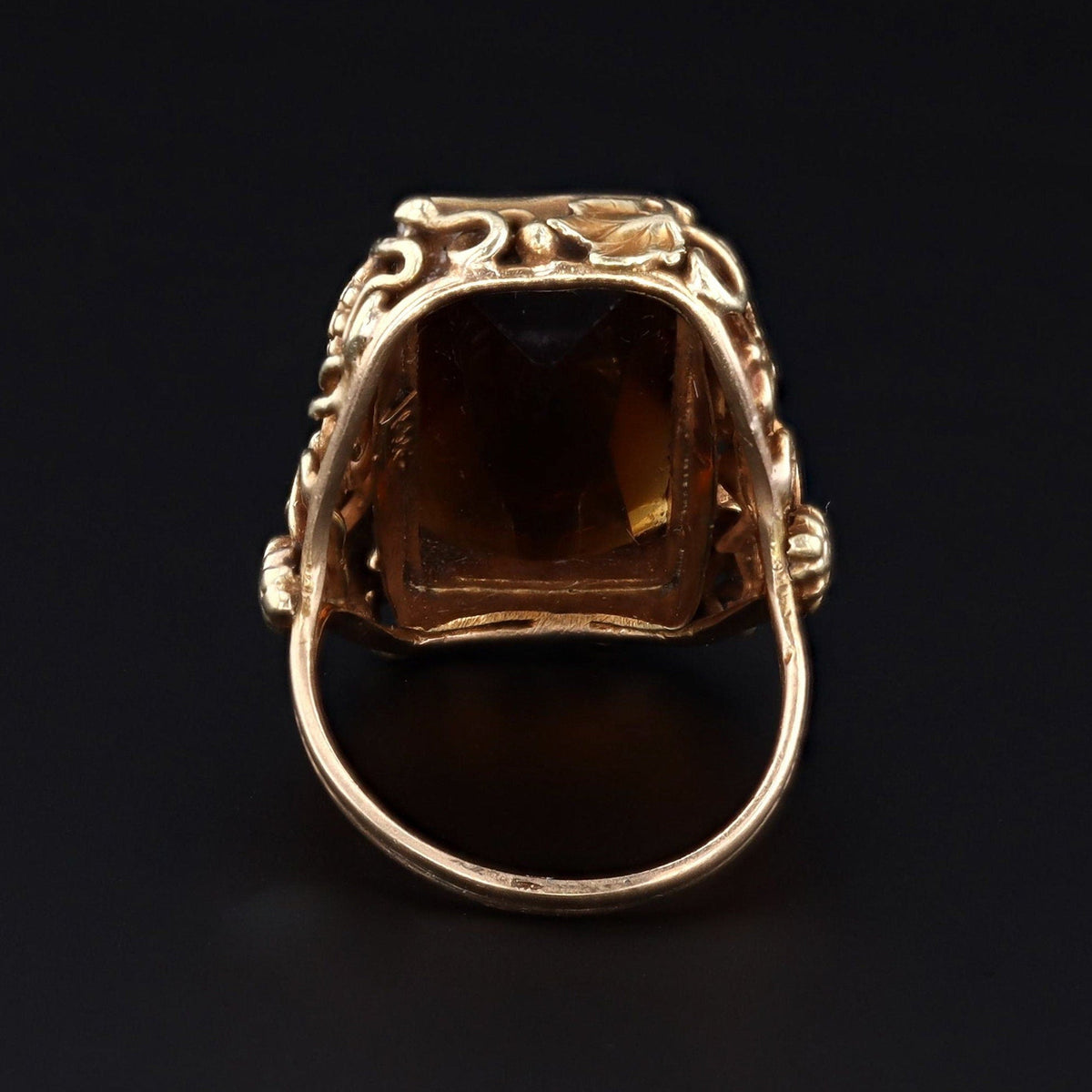 Vintage Citrine Ring of 14k Gold - Trademark Antiques