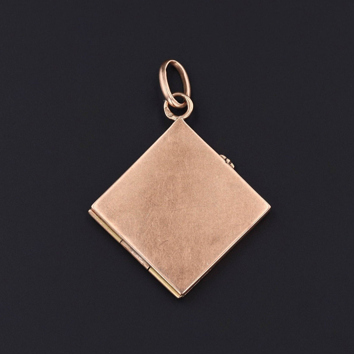 Vintage Clover Locket | 14k Gold &amp; Enamel Locket - Trademark Antiques