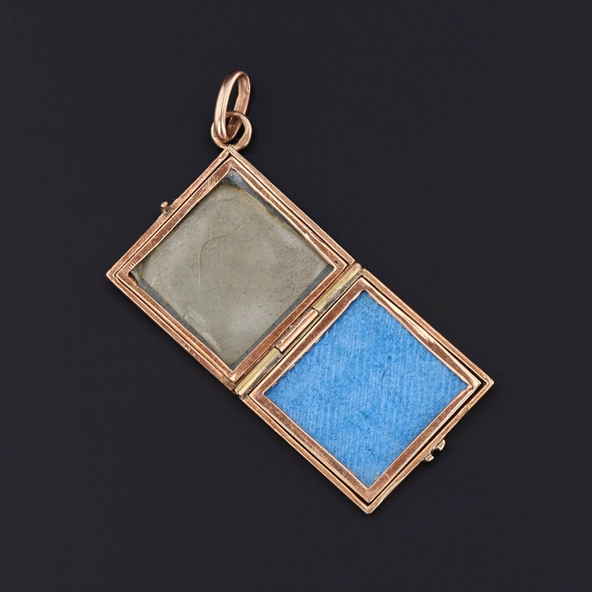 Vintage Clover Locket | 14k Gold &amp; Enamel Locket - Trademark Antiques