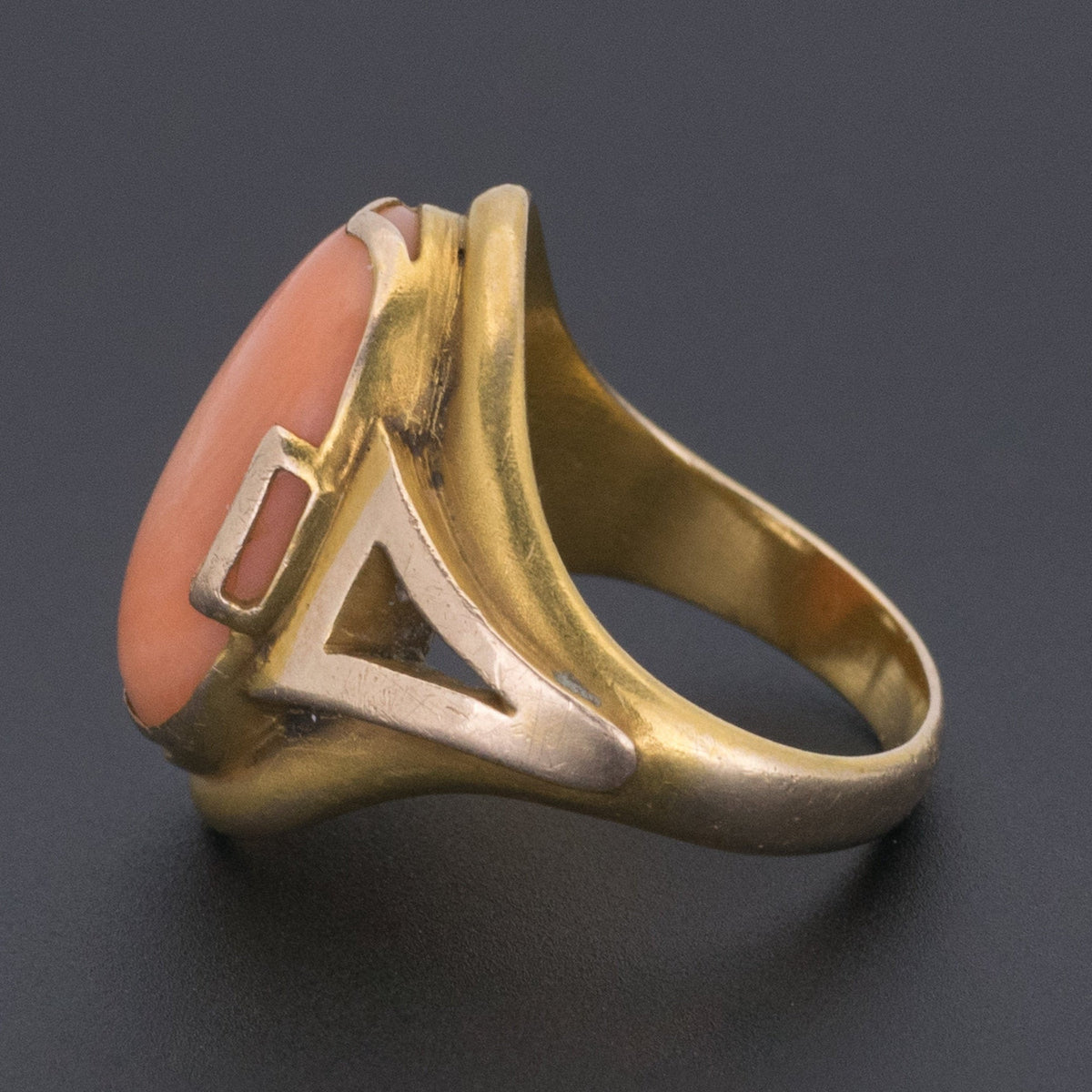 Vintage Coral Ring of 14k Gold - Trademark Antiques
