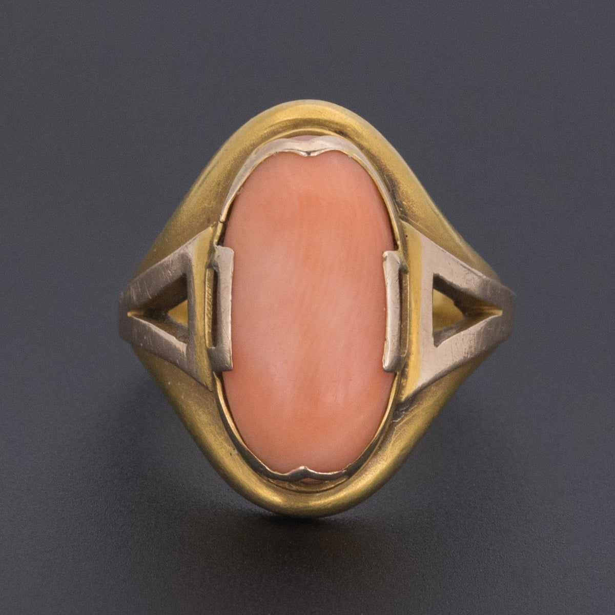 Vintage Coral Ring of 14k Gold - Trademark Antiques