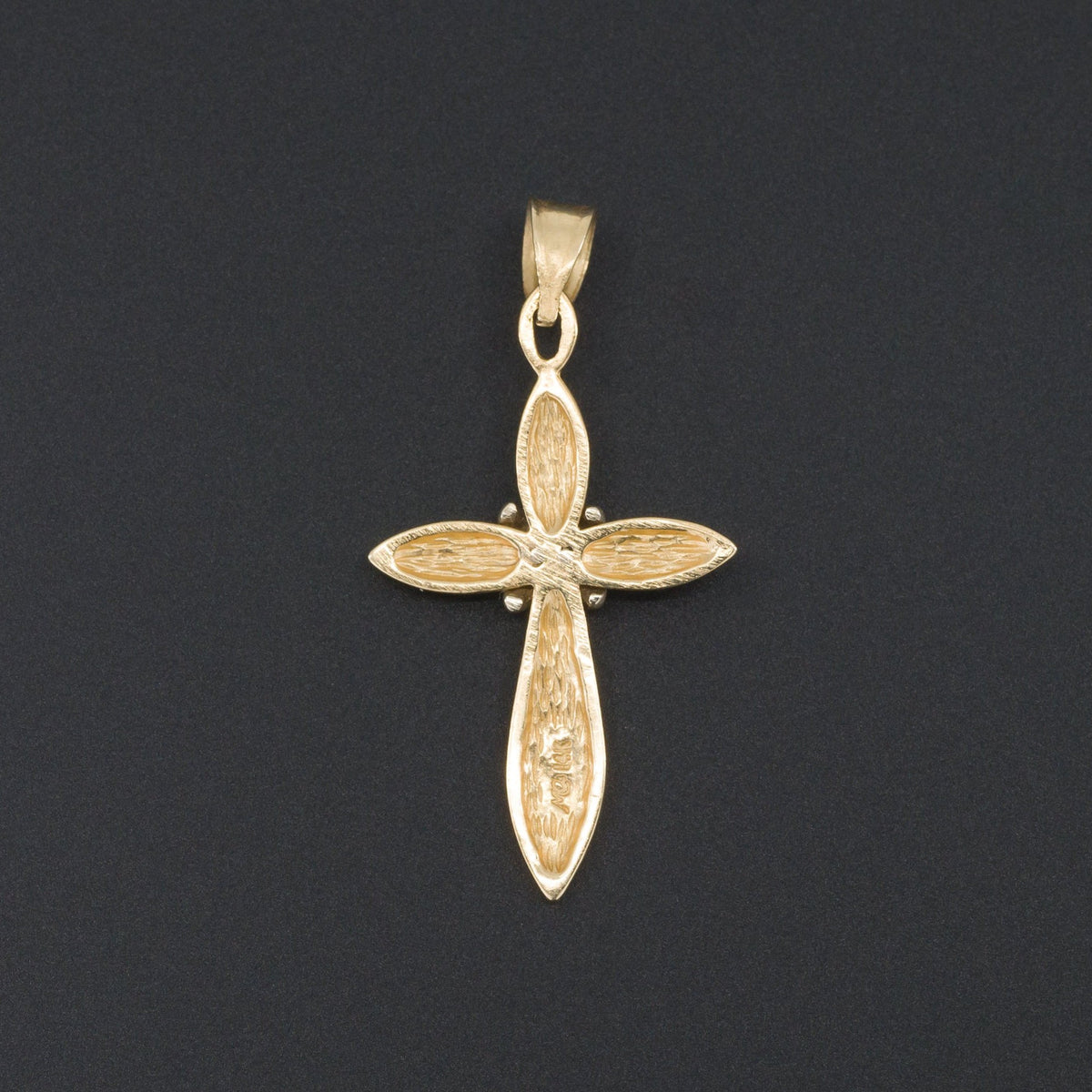 Vintage Cross Pendant | 14k Gold Cross Necklace - Trademark Antiques