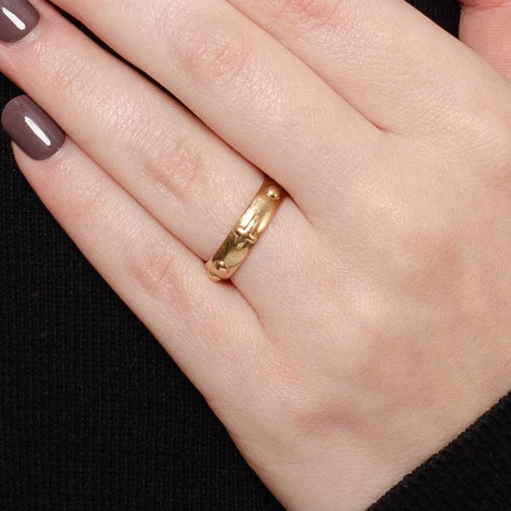 Vintage Cross Ring | 10k Gold Ring - Trademark Antiques