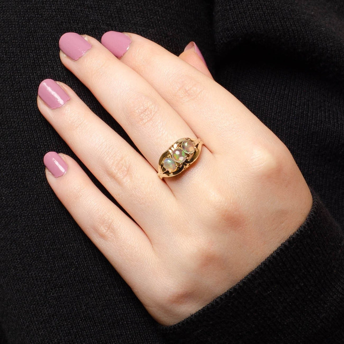 Vintage Crystal Opal Ring of 14k Gold - Trademark Antiques
