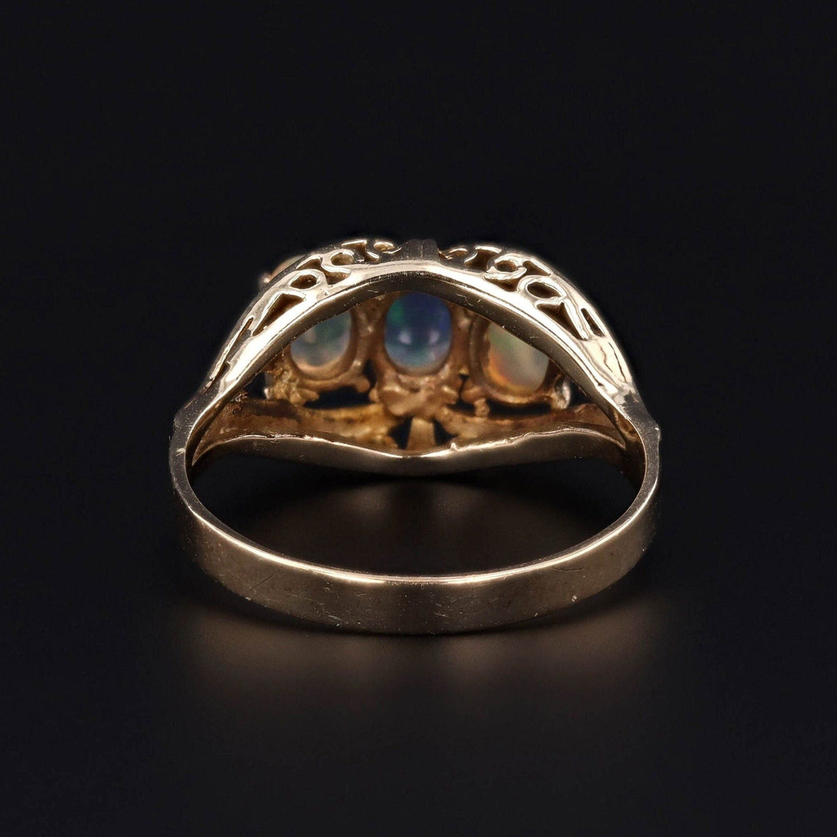 Vintage Crystal Opal Ring of 14k Gold - Trademark Antiques