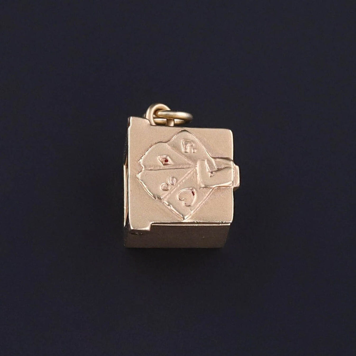 Vintage Deck of Playing Cards Charm of 14k Gold - Trademark Antiques