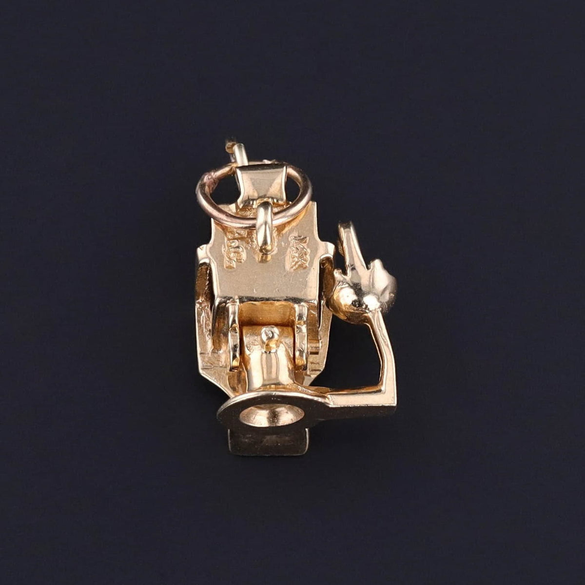 Vintage Dental Chair Charm of 14k Gold - Trademark Antiques