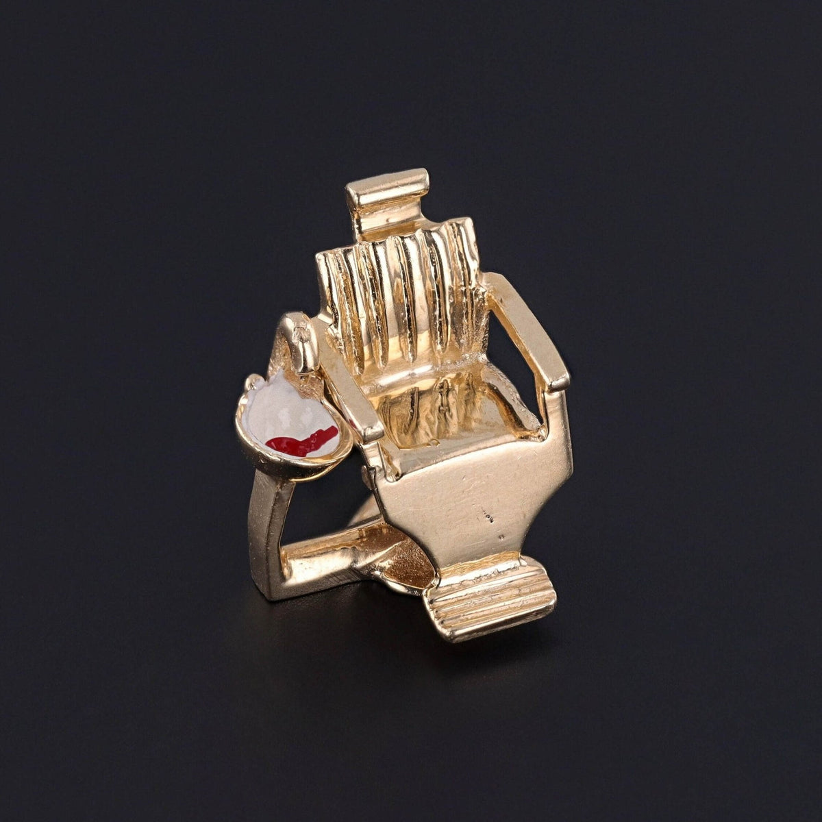 Vintage Dental Chair Charm of 14k Gold - Trademark Antiques
