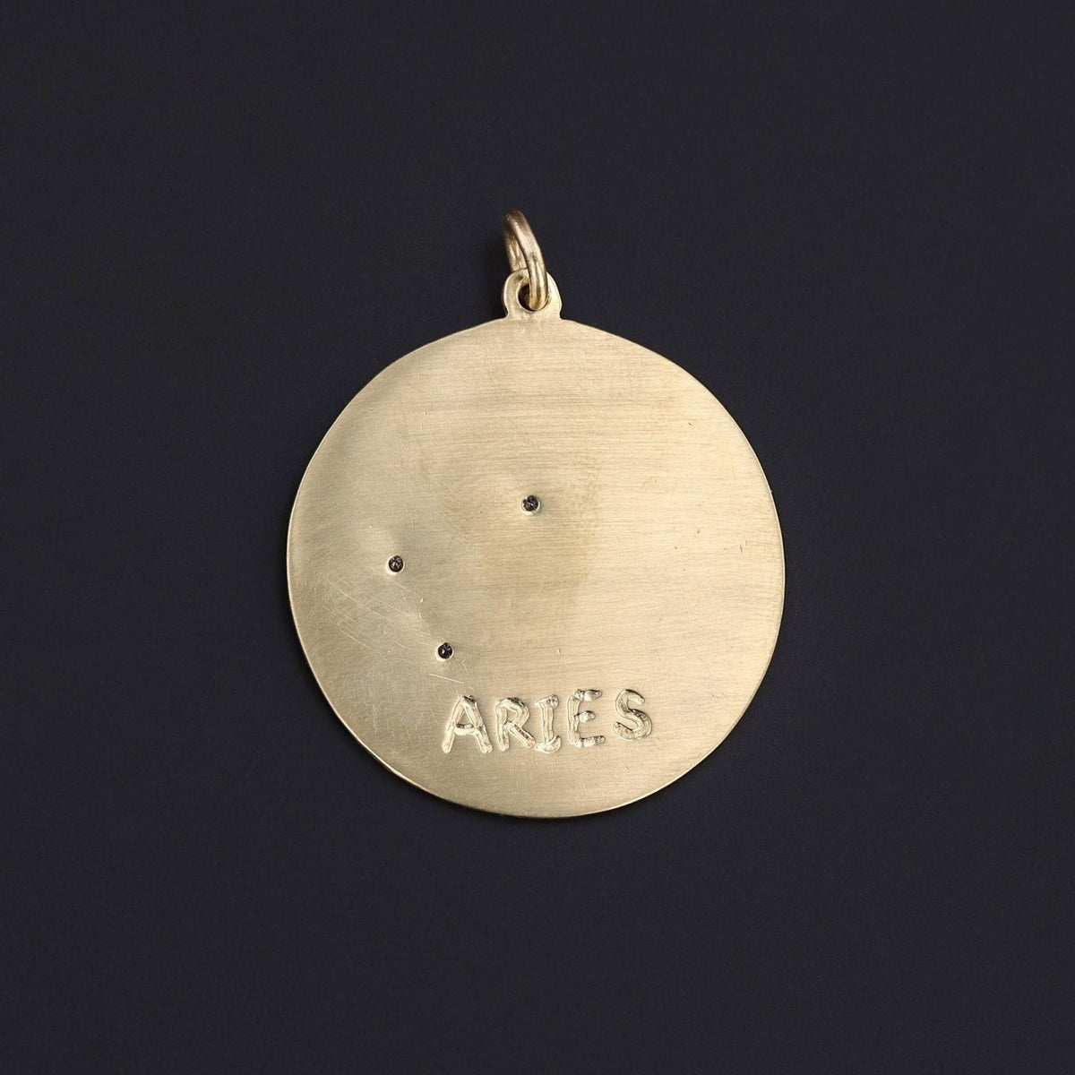 Vintage Diamond Aries Zodiac Pendant of 14k Gold - Trademark Antiques