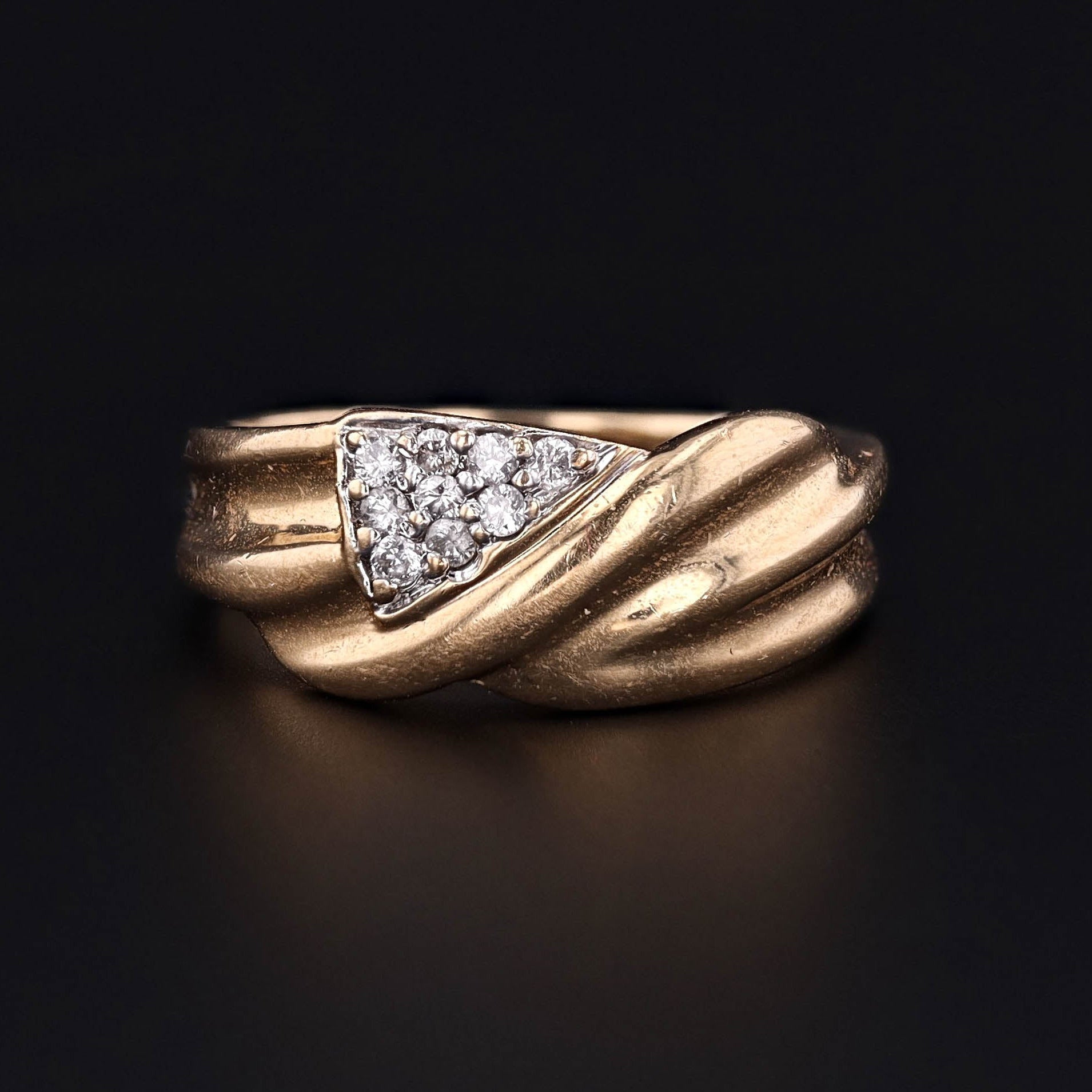 Vintage Diamond Band Ring of 14k Gold - Trademark Antiques