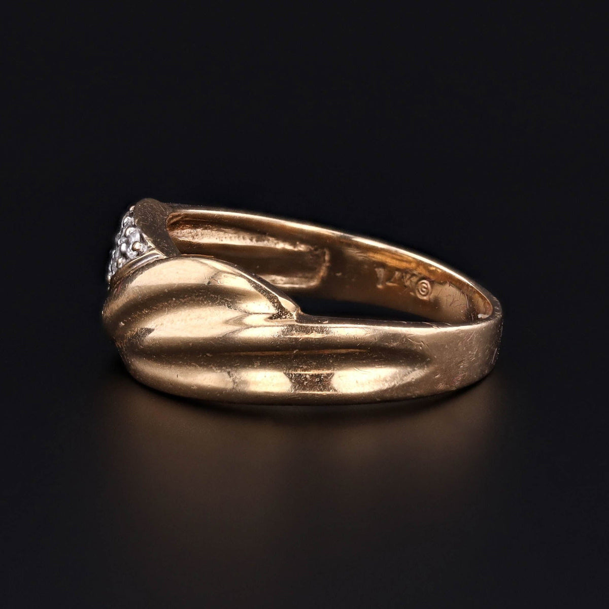 Vintage Diamond Band Ring of 14k Gold - Trademark Antiques