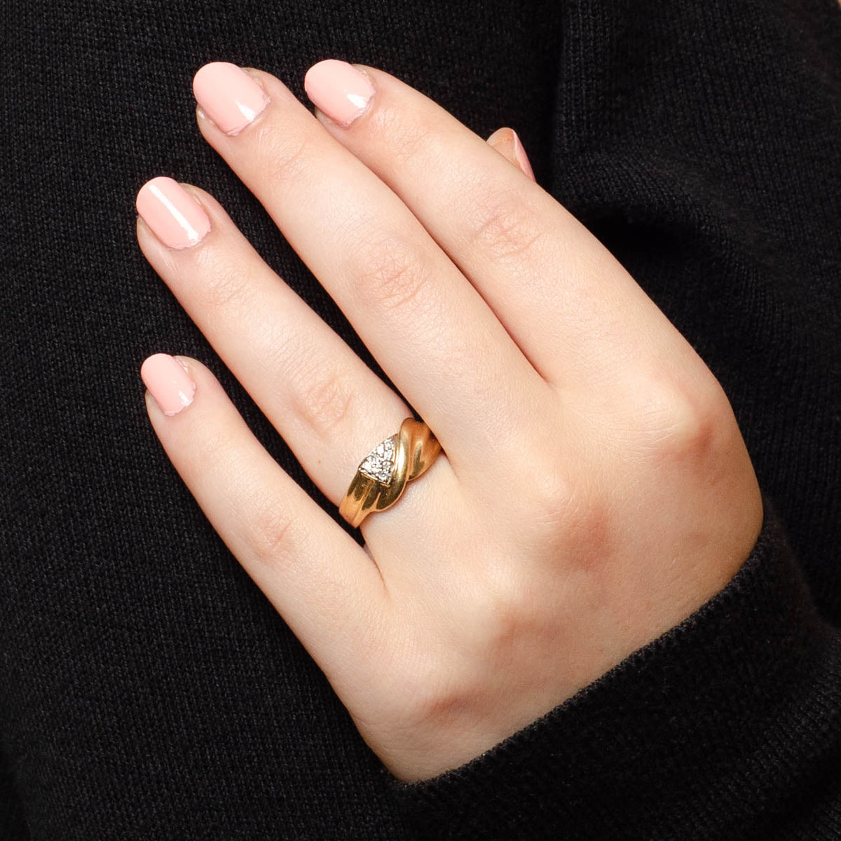 Vintage Diamond Band Ring of 14k Gold - Trademark Antiques