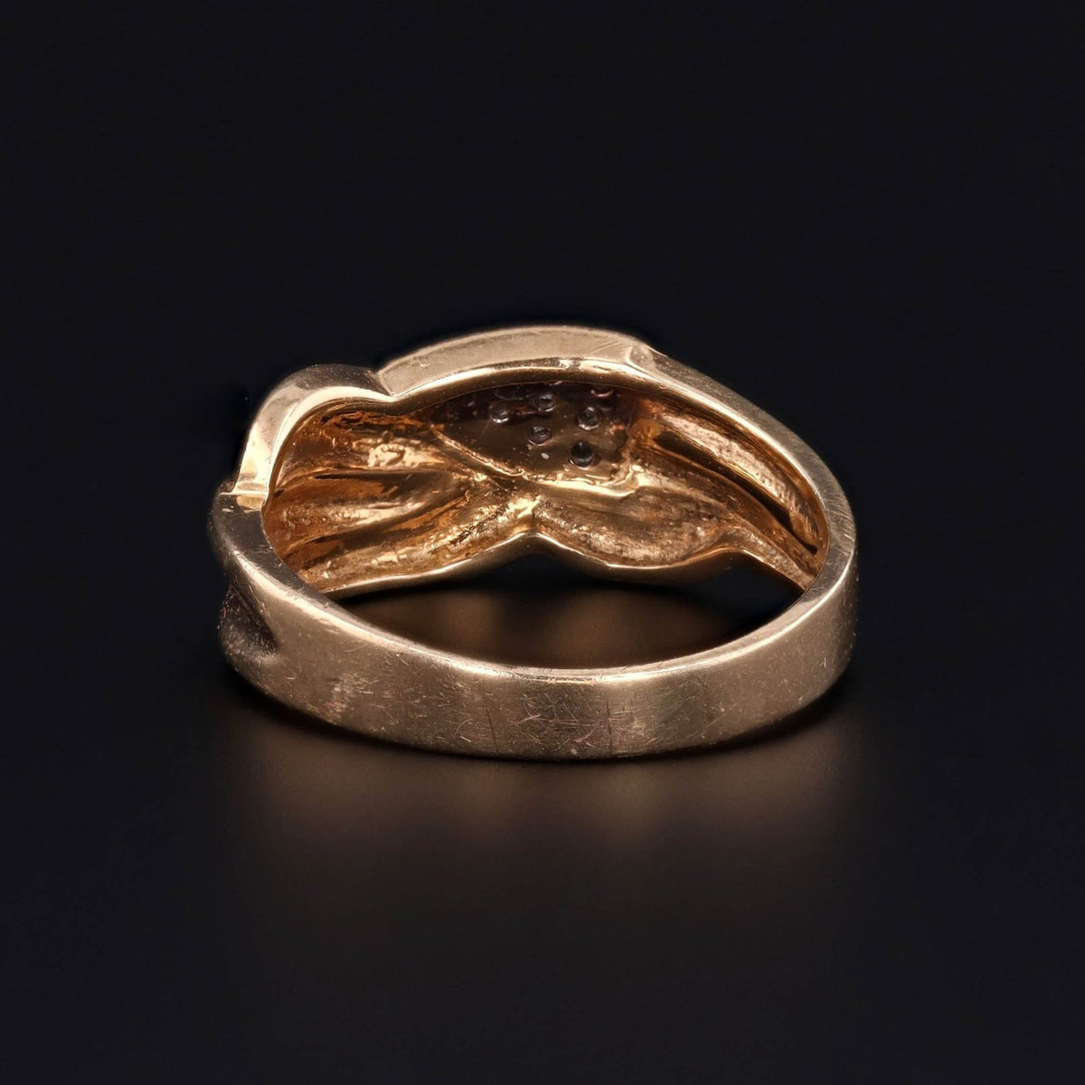 Vintage Diamond Band Ring of 14k Gold - Trademark Antiques