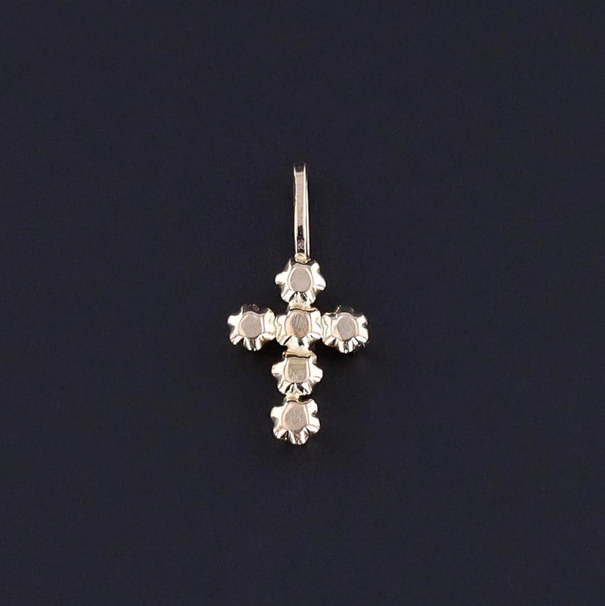 Vintage Diamond Cross Pendant of 14k Gold - Trademark Antiques