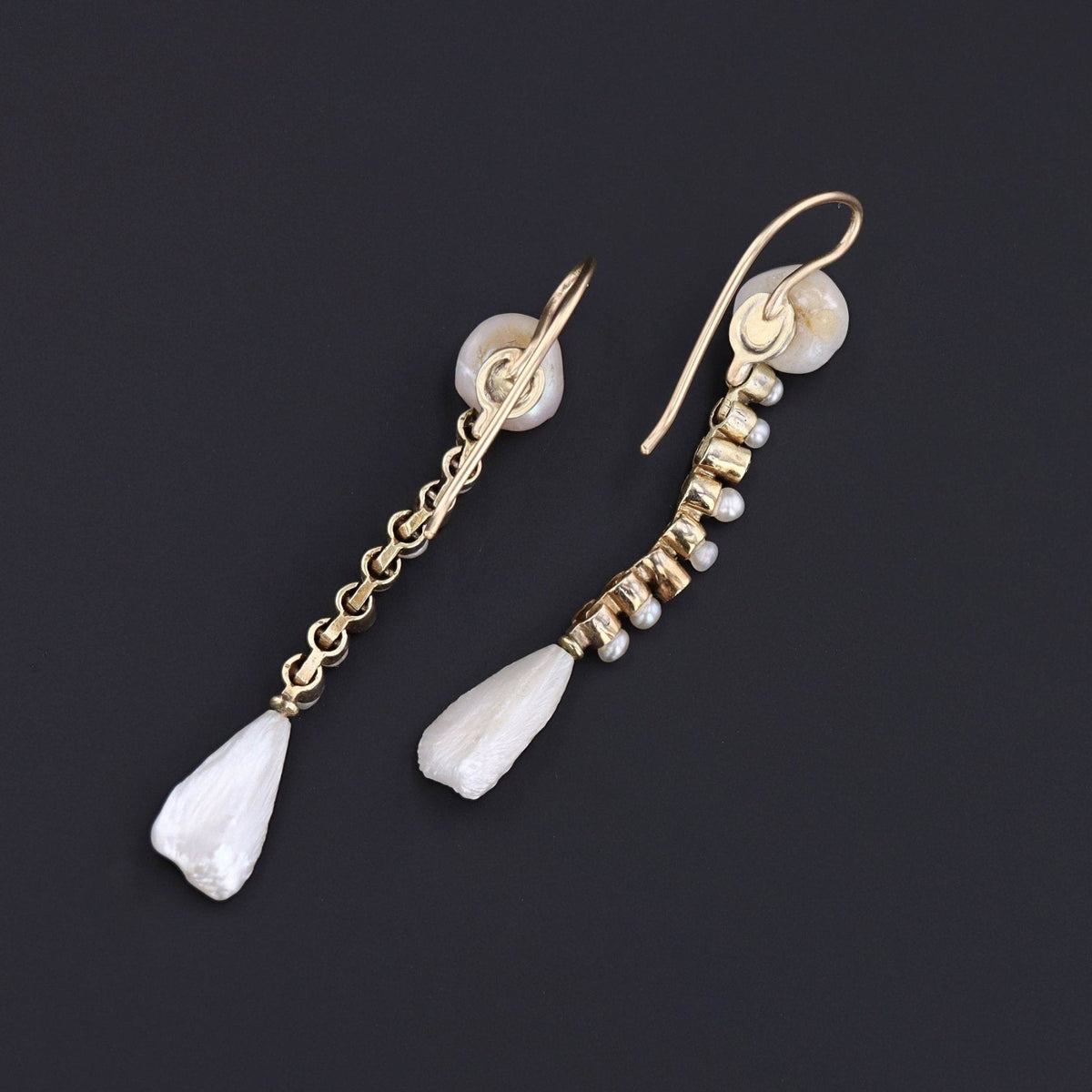 Vintage Diamond Earrings | Diamond &amp; Pearl Earrings - Trademark Antiques