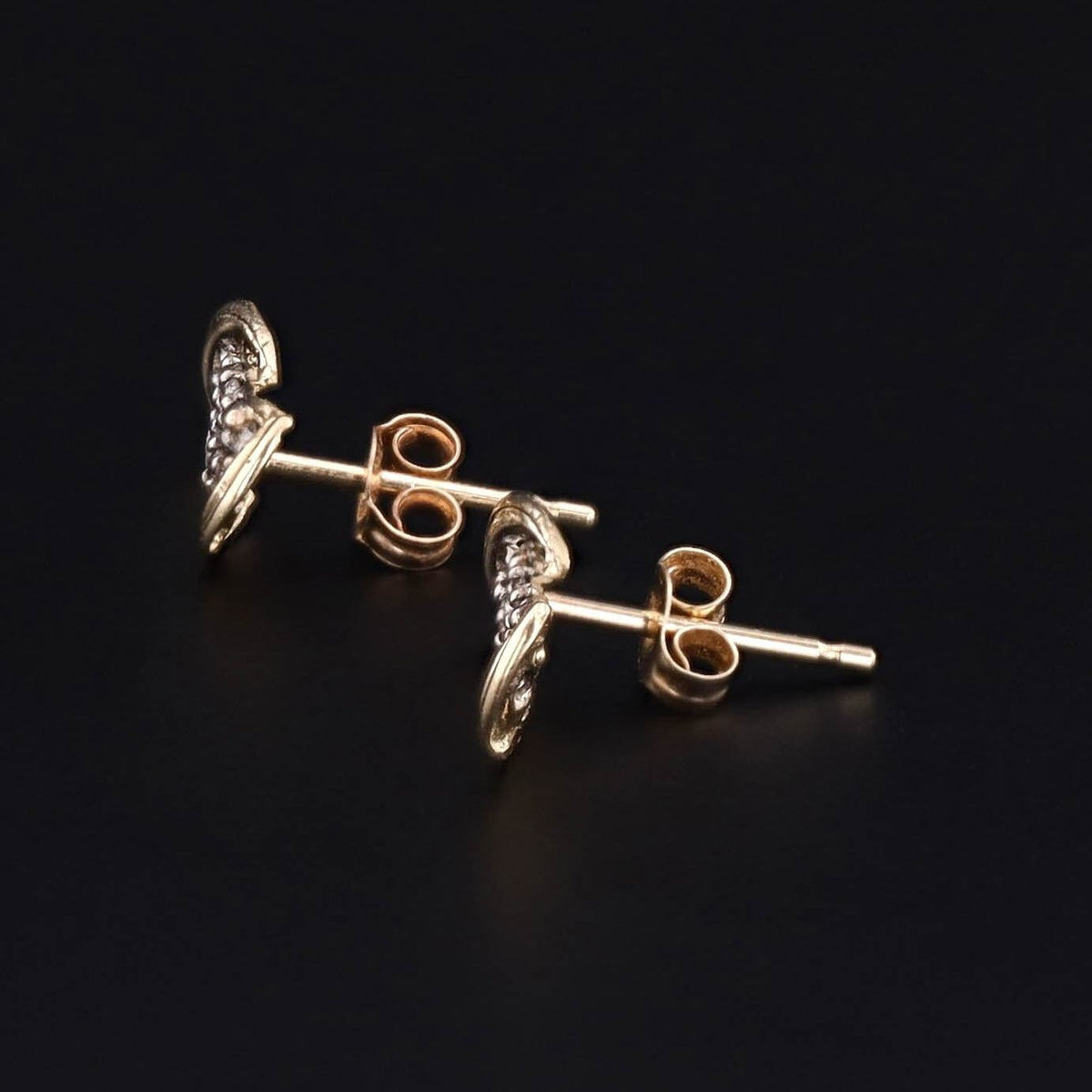 Vintage Diamond Earrings of 14k Gold - Trademark Antiques