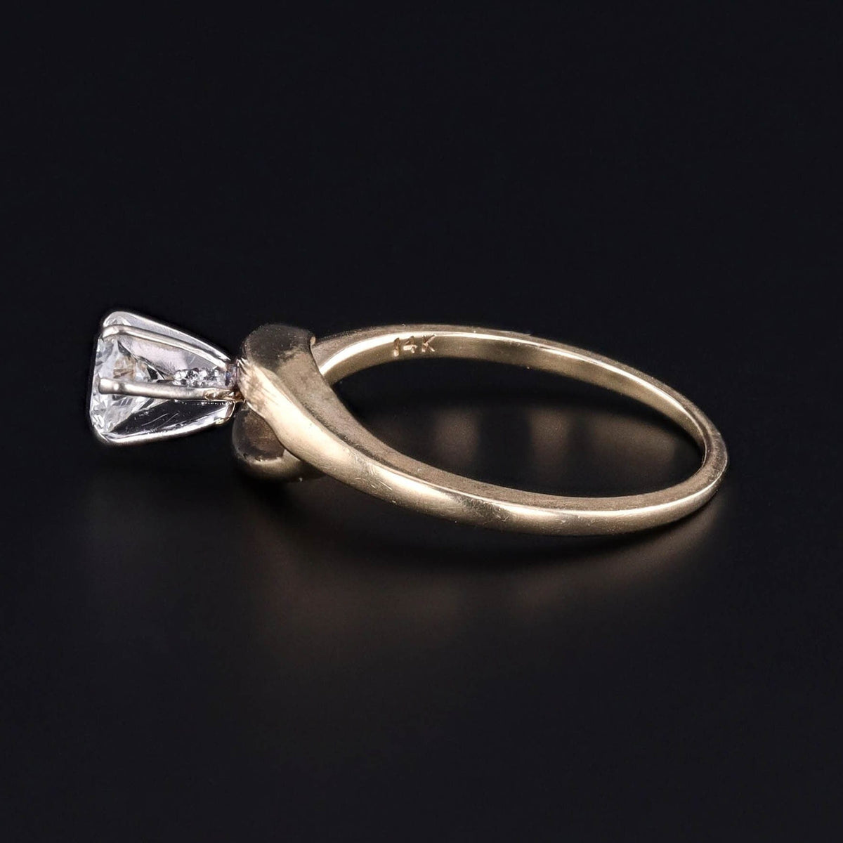 Vintage Diamond Engagement Ring of 14k Gold - Trademark Antiques